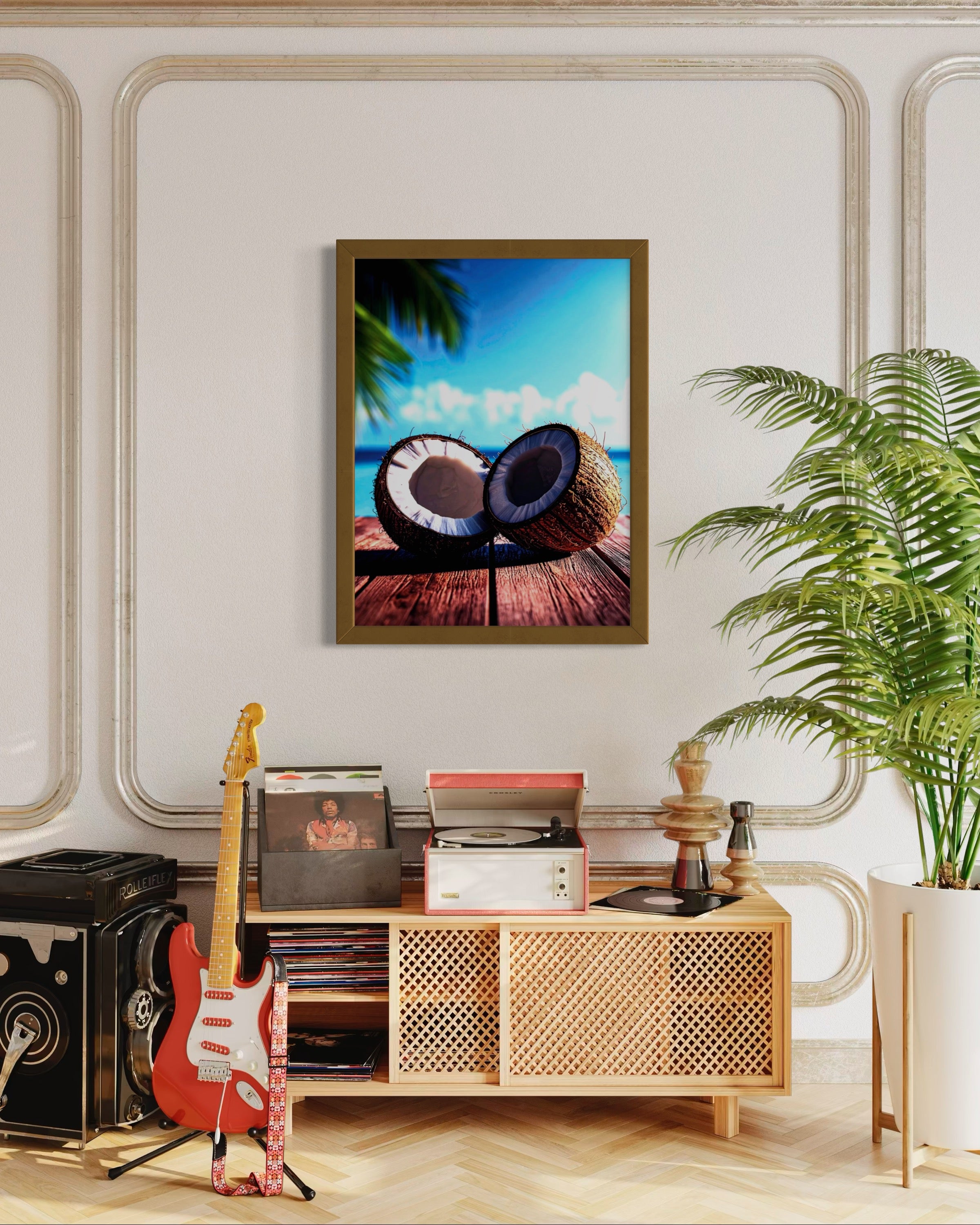 Coconuts in Paradise Museum Print