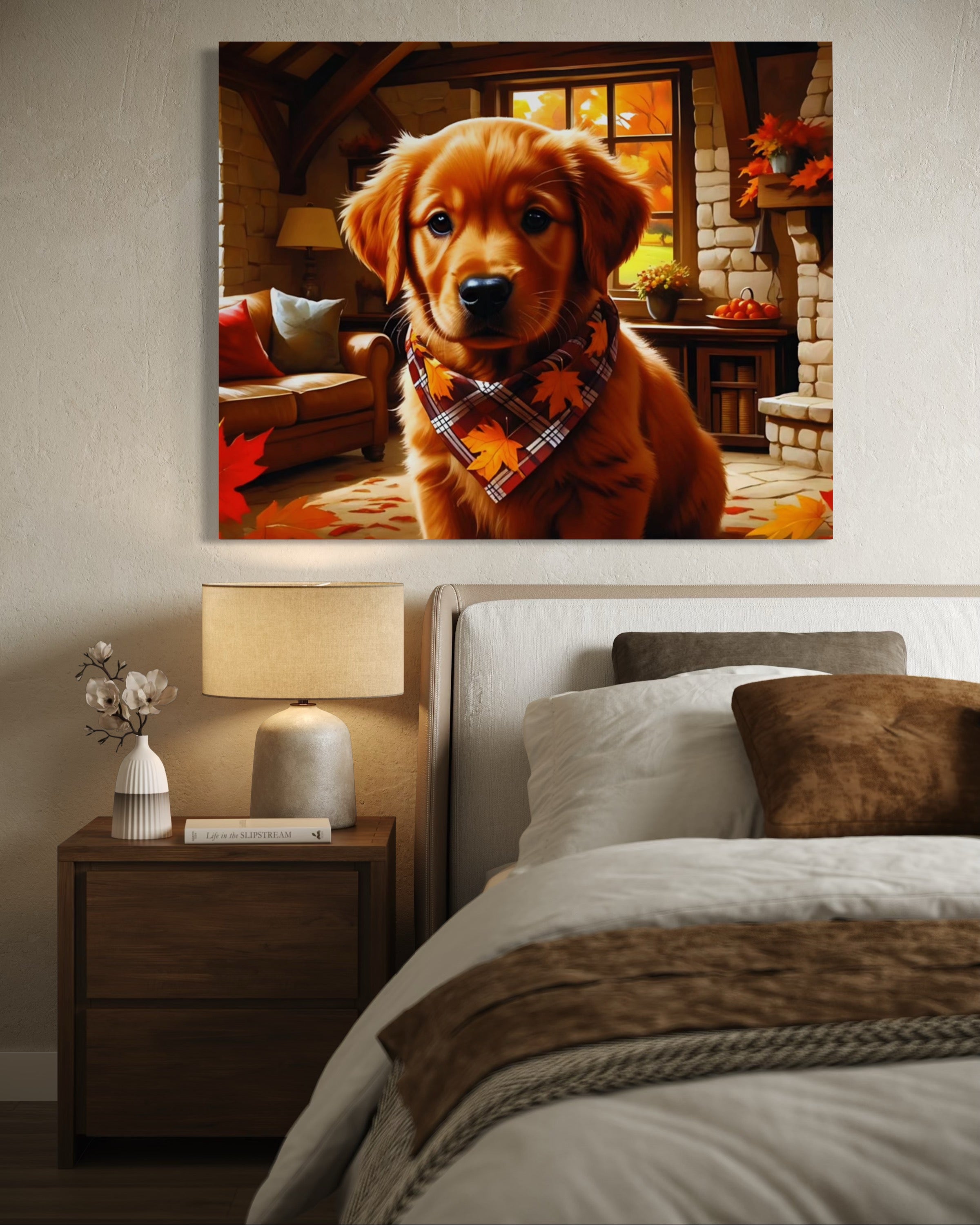 Autumn Red Golden Retriever Puppy