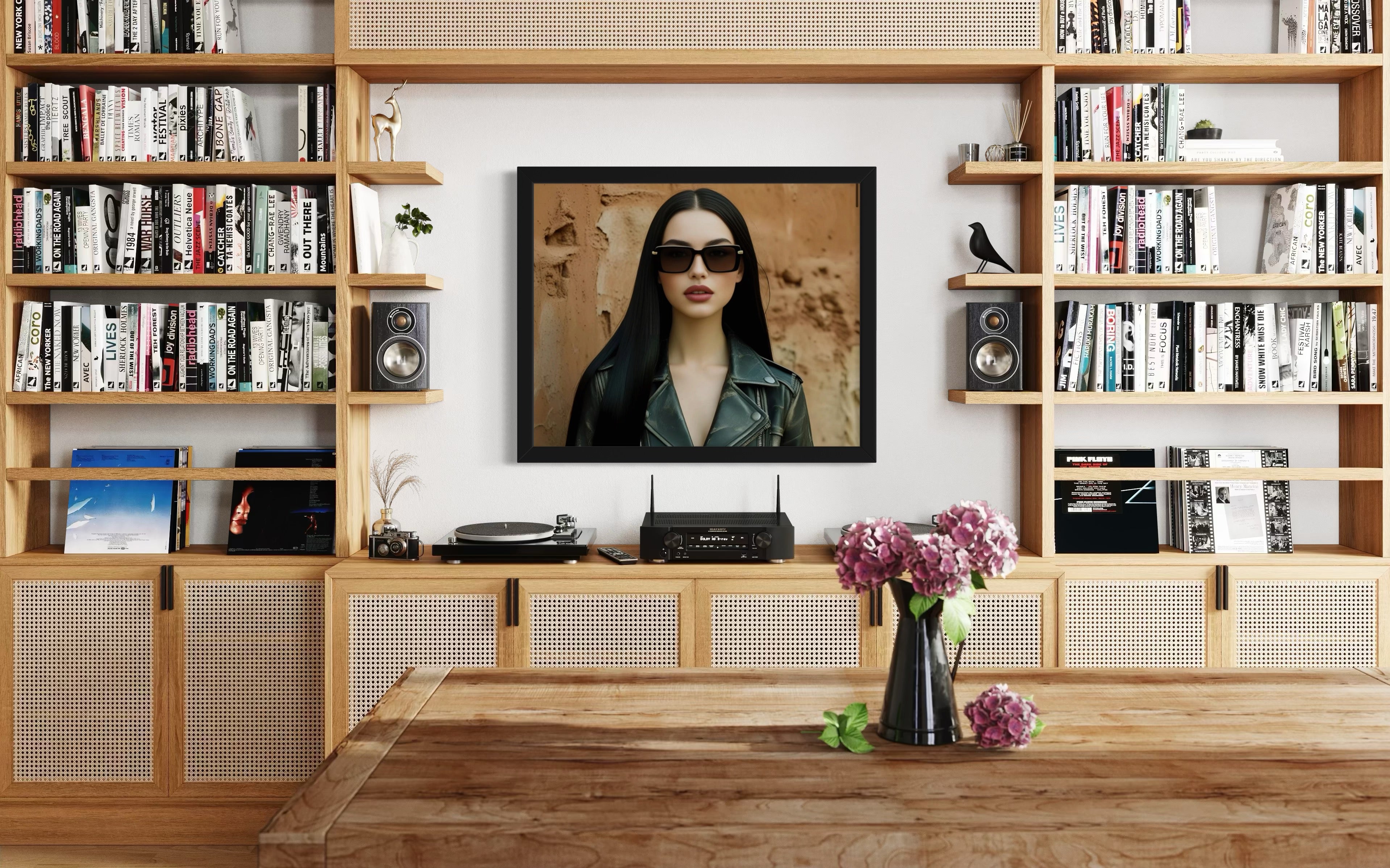 Leather Jacket Clay Wall - Black Hair