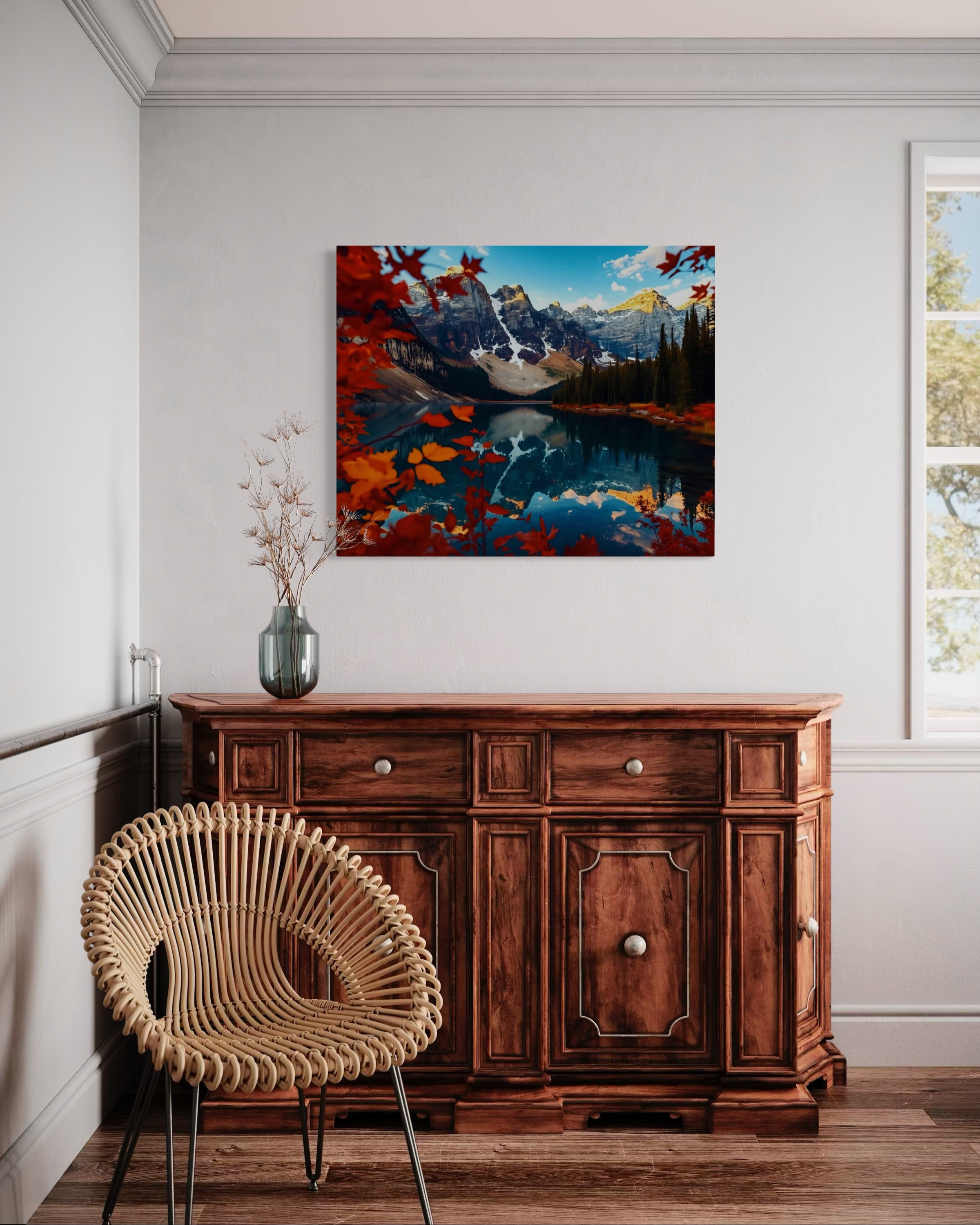 Fall Landscape of the Canadian Rockies Museum Print