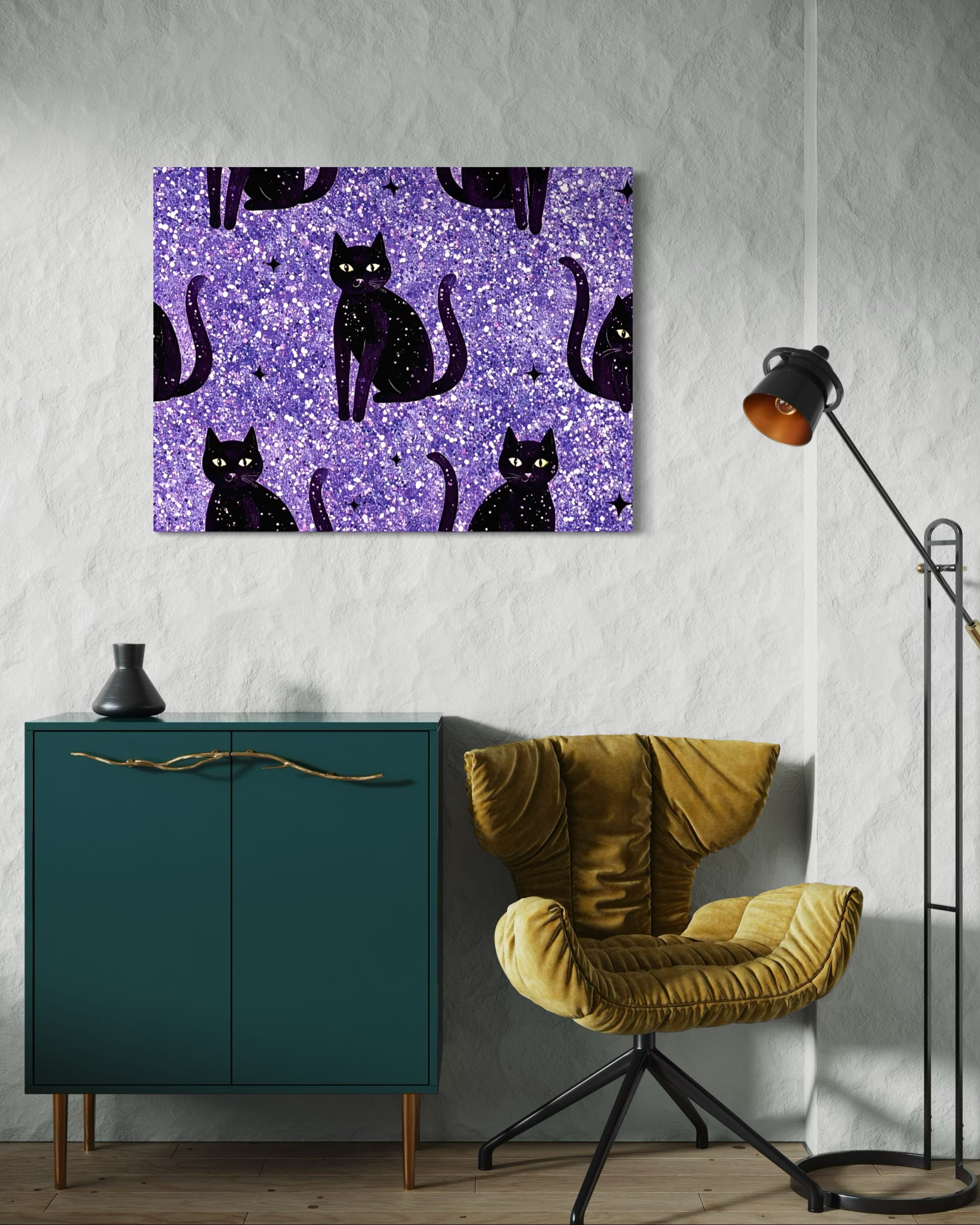 Sparkle Cat Pattern Print I