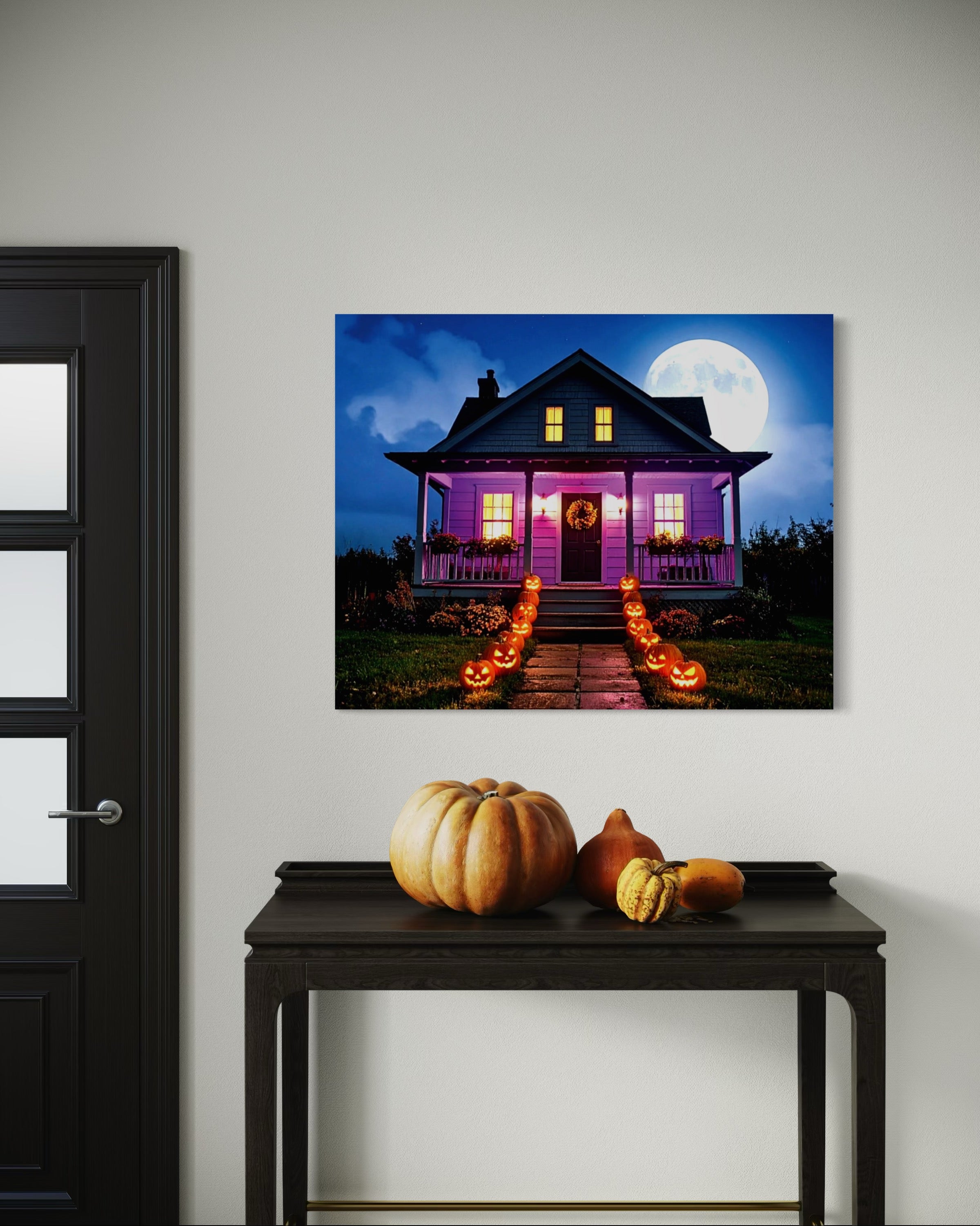 Halloween House in Moonlight