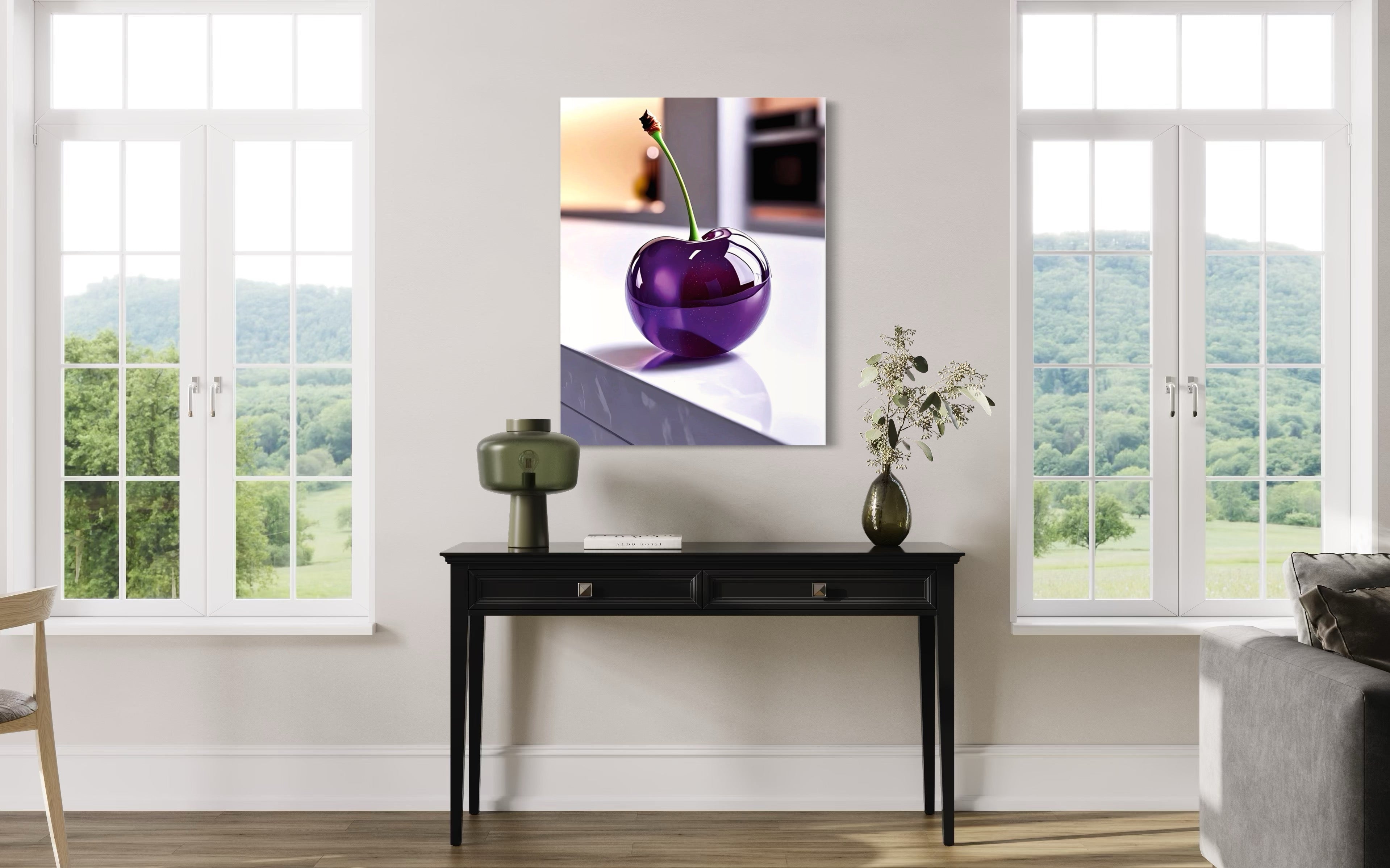 Grape Glass Cherry Museum Print