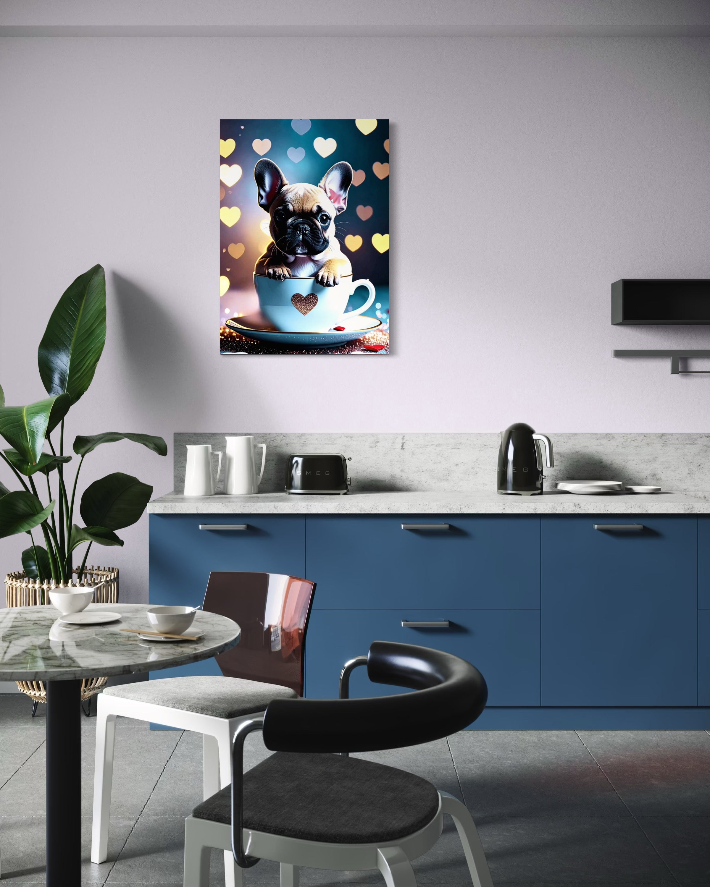 Tea Cup Frenchie Puppy Museum Print