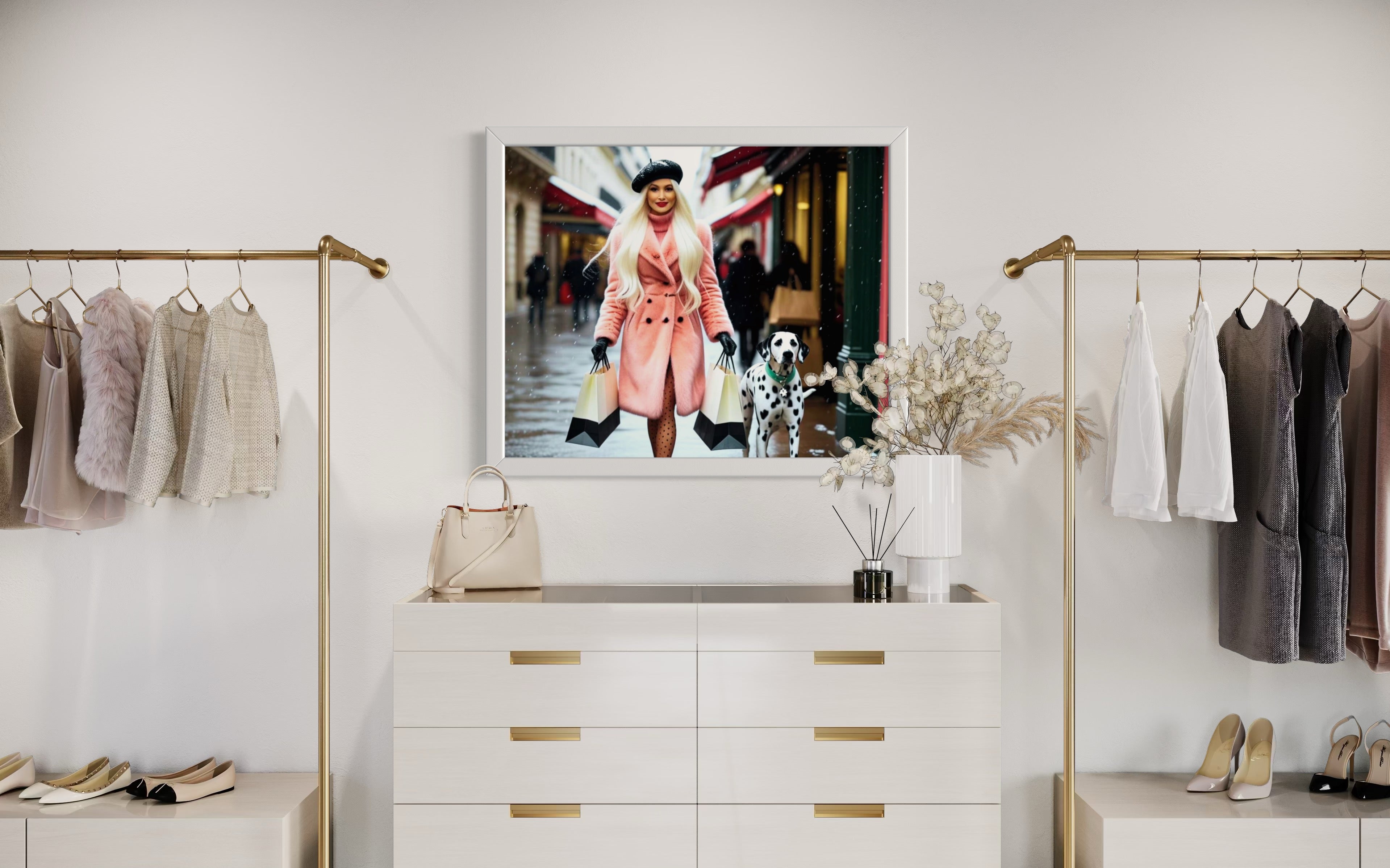 Shopping in Paris Museum Print