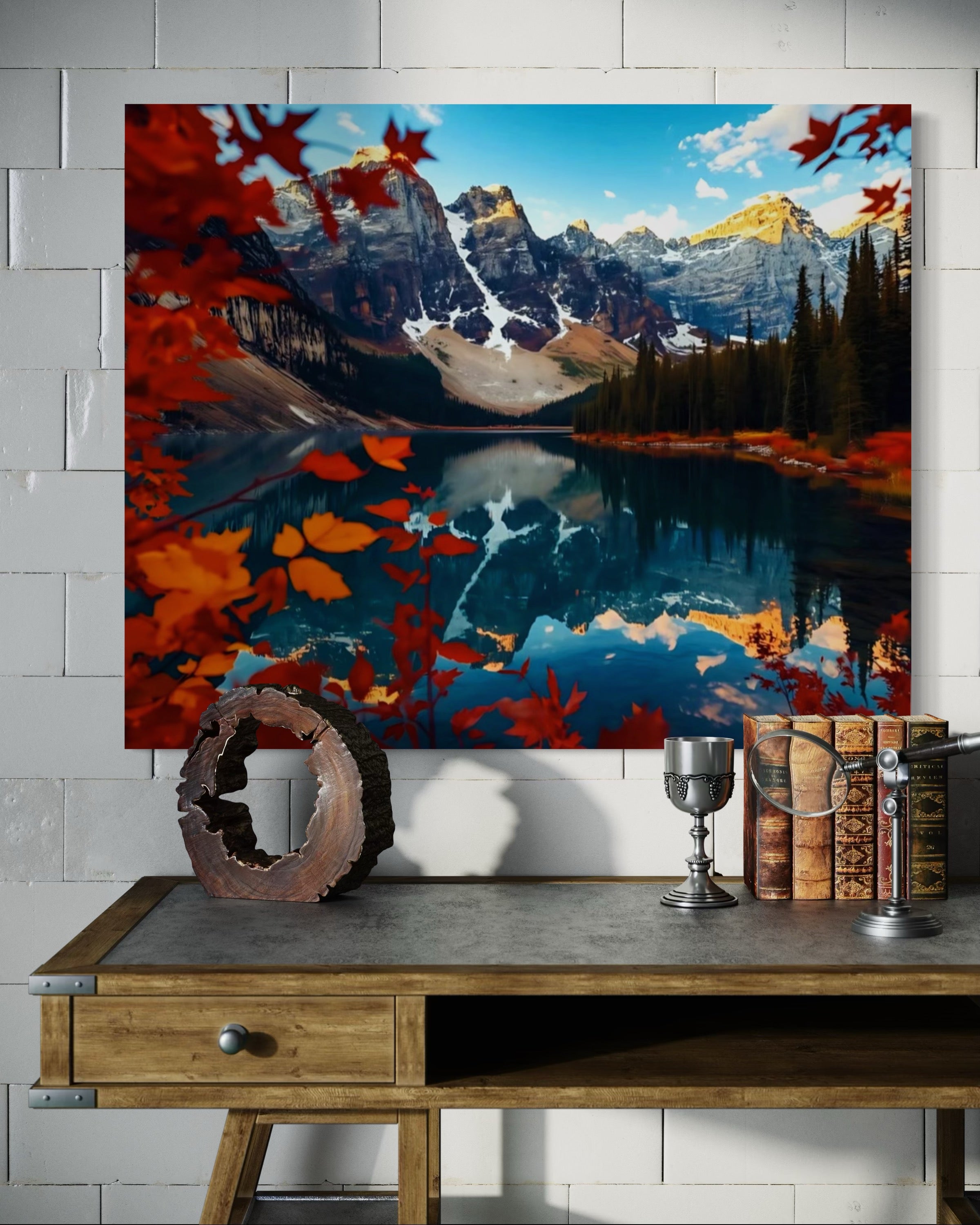 Fall Landscape of the Canadian Rockies Museum Print