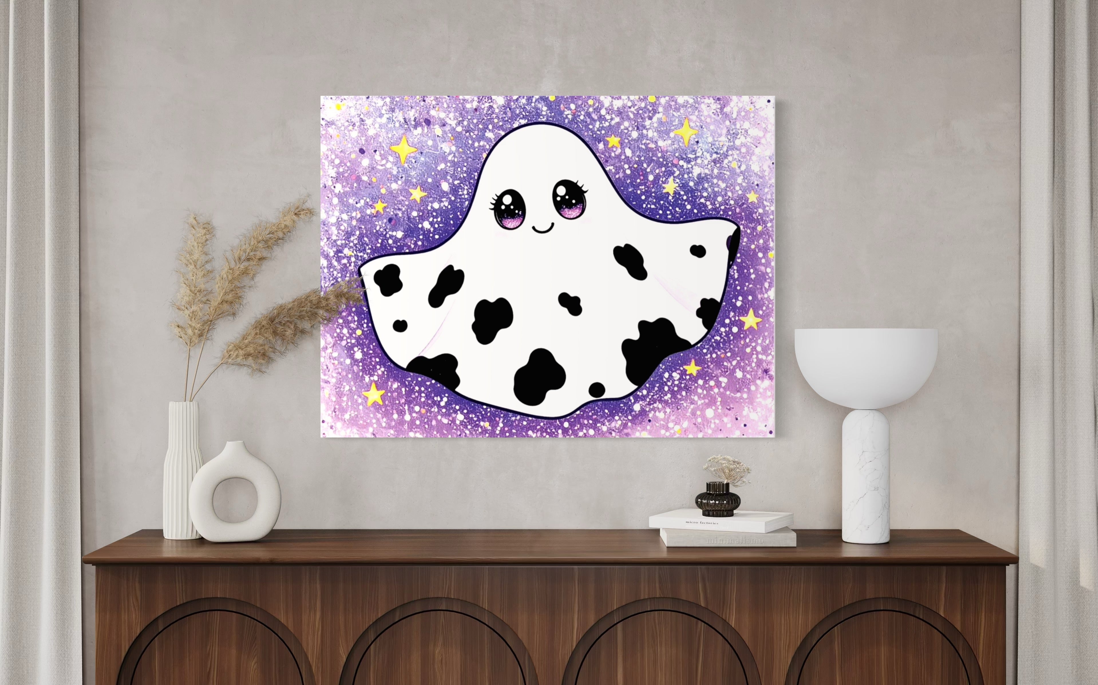 Cow Print Ghost Girl Cutie on Glitter