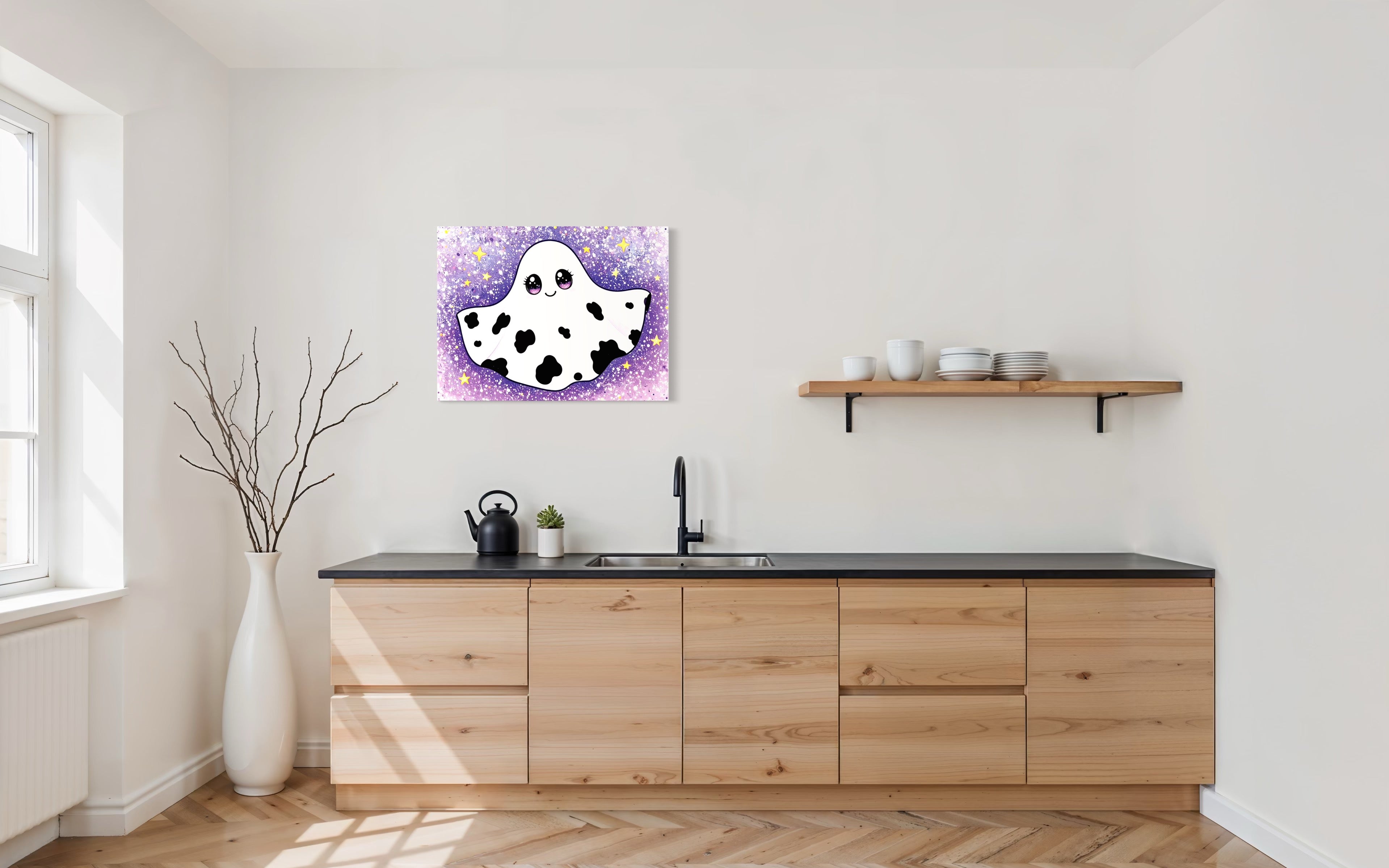 Cow Print Ghost Girl Cutie on Glitter