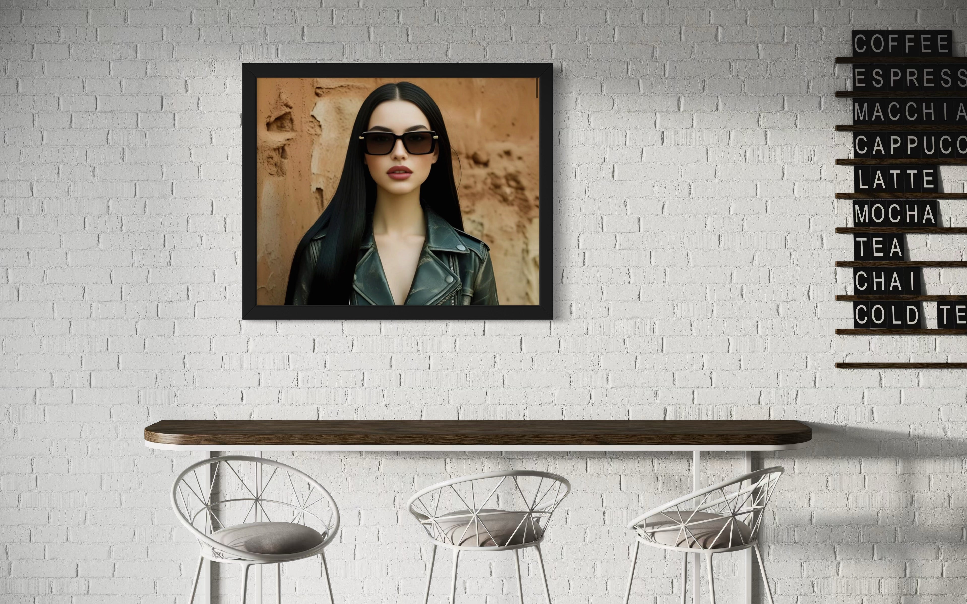 Leather Jacket Clay Wall - Black Hair