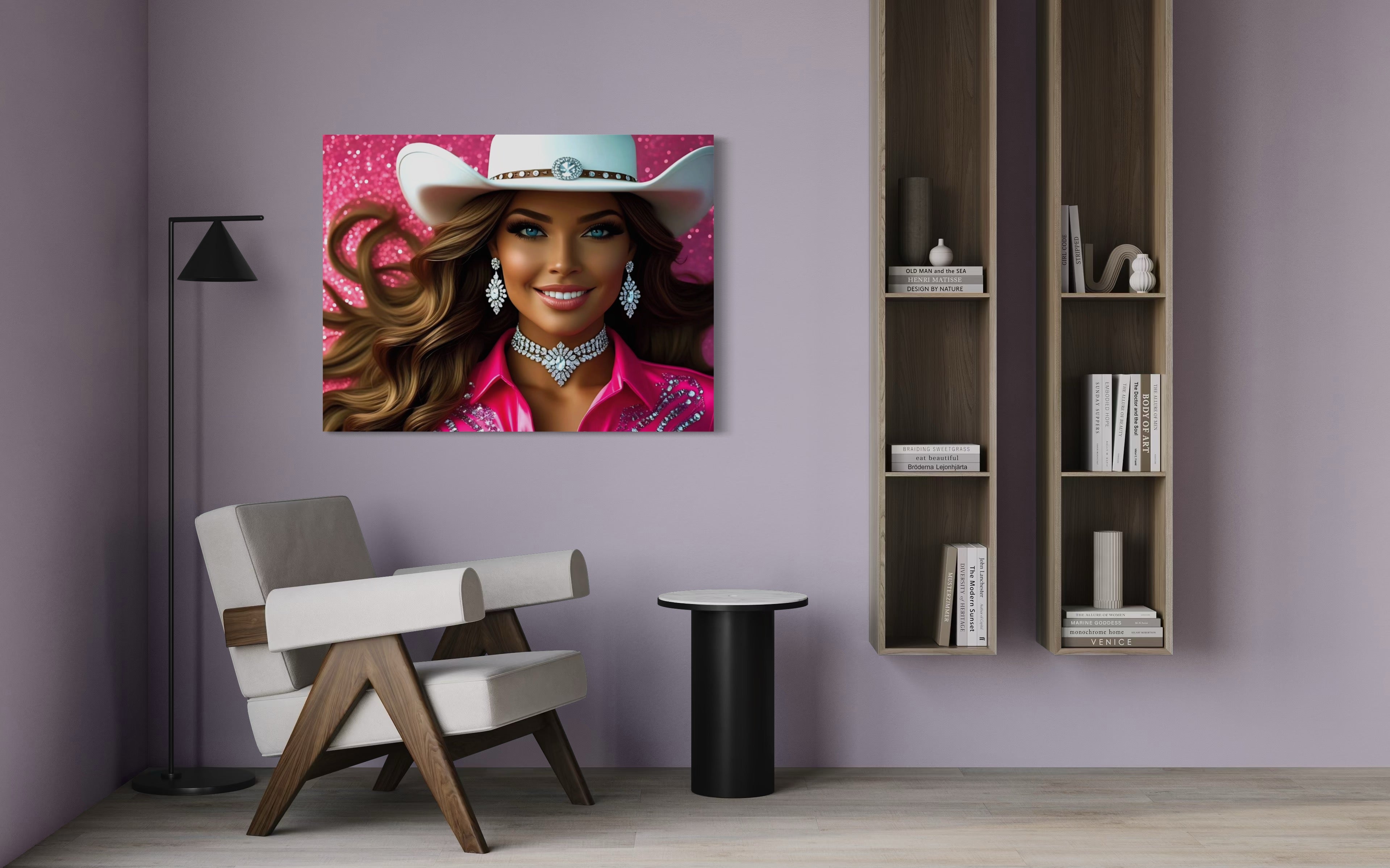 Cowgirl Princess - Brown Hair Museum Print
