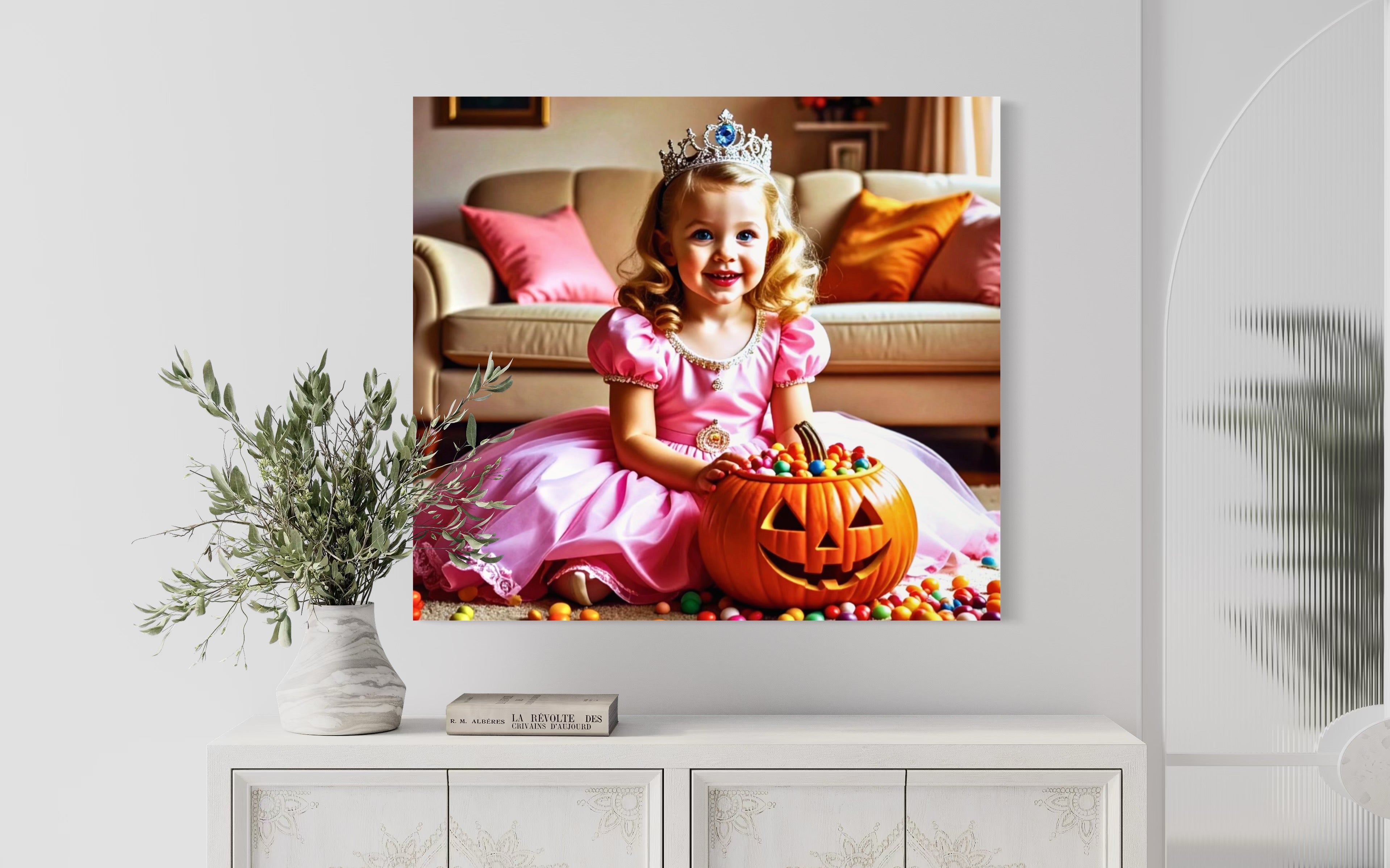 Halloween Princess Trick or Treater Museum Print