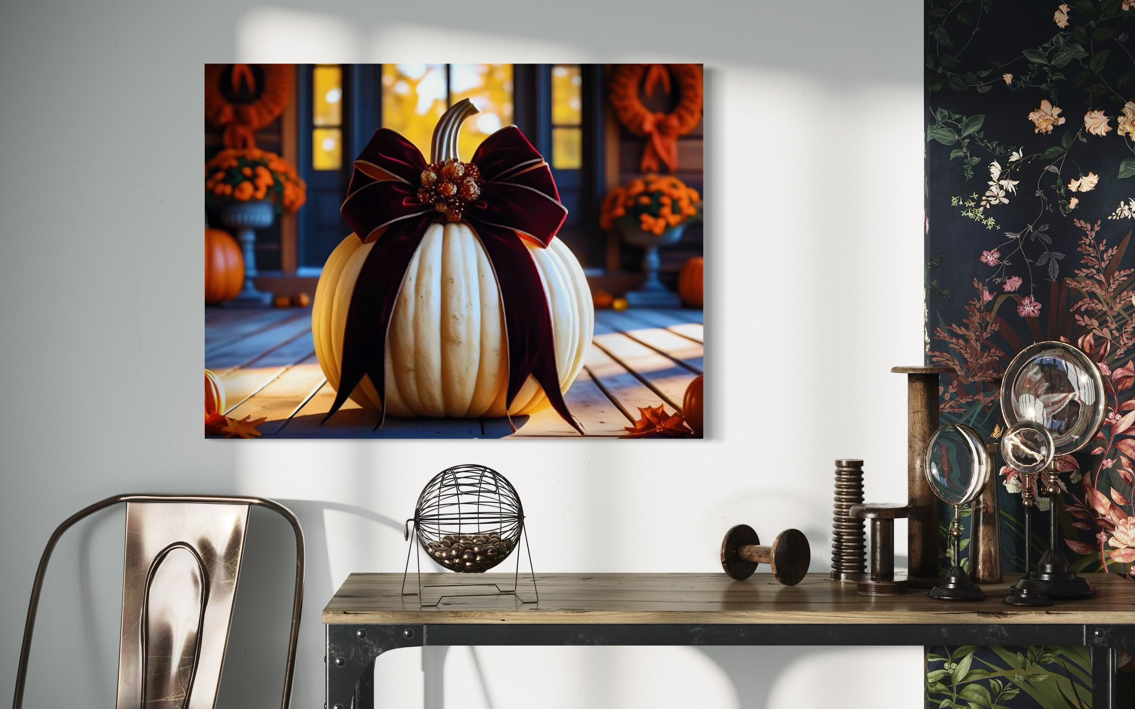 Thanksgiving Porch Pumpkin I