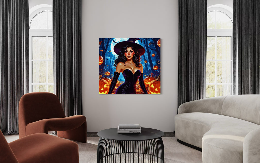 Retro 1950's Brunette Witch Museum Print