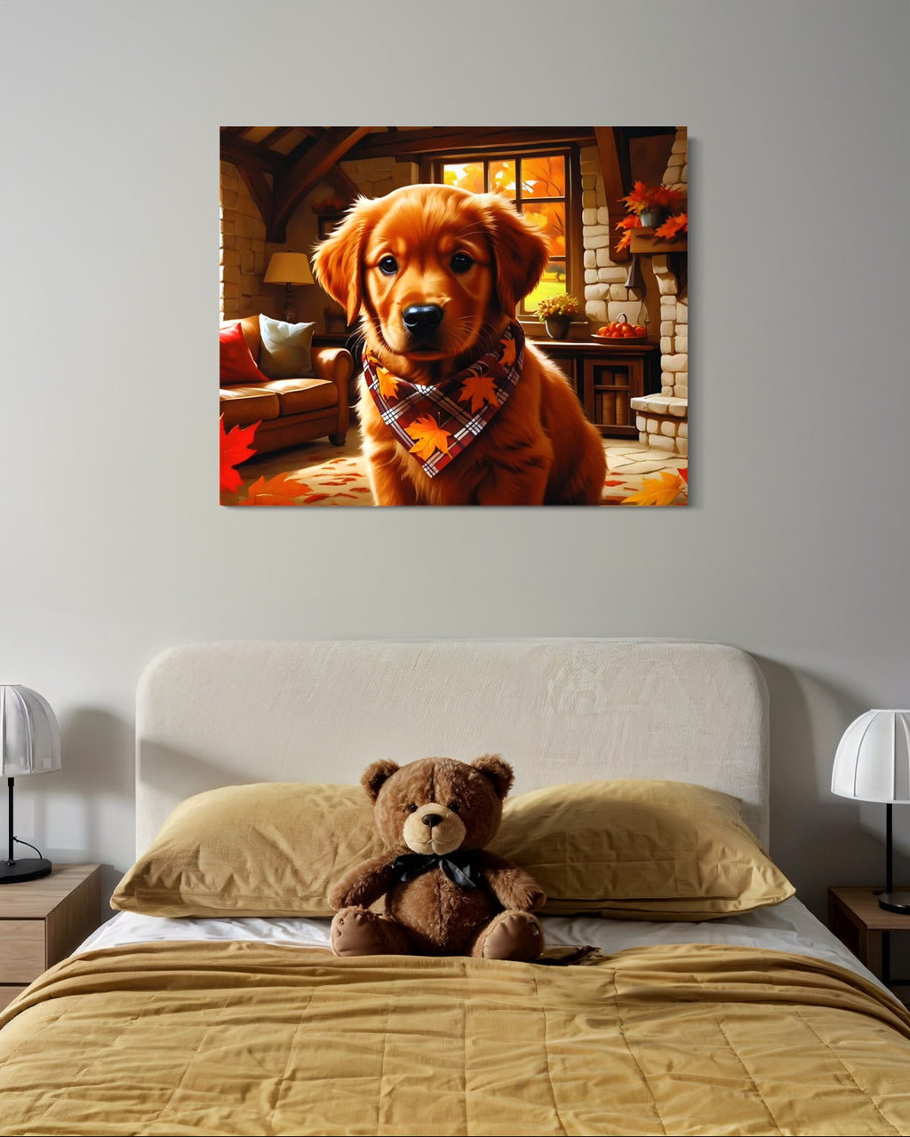 Autumn Red Golden Retriever Puppy