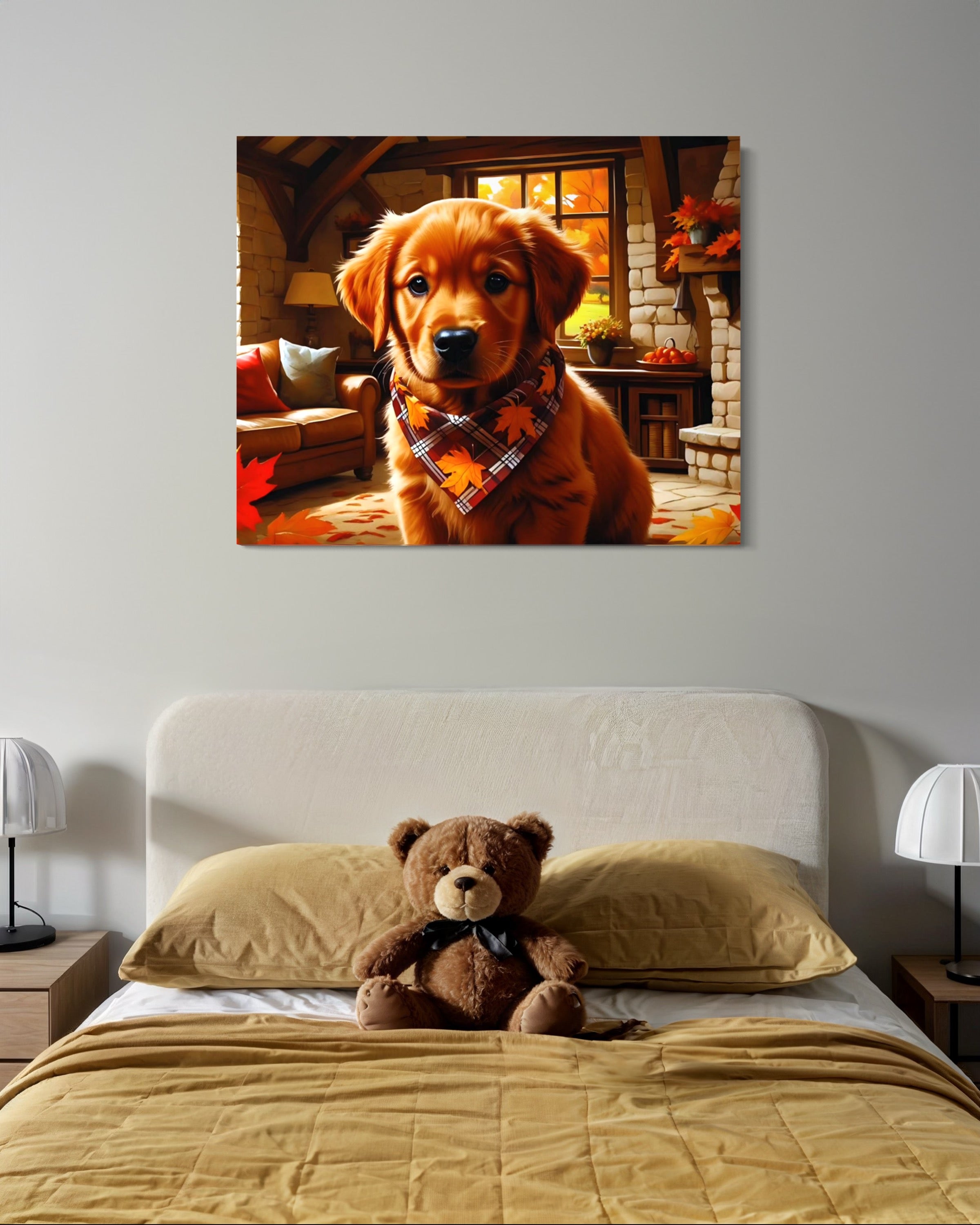 Autumn Red Golden Retriever Puppy