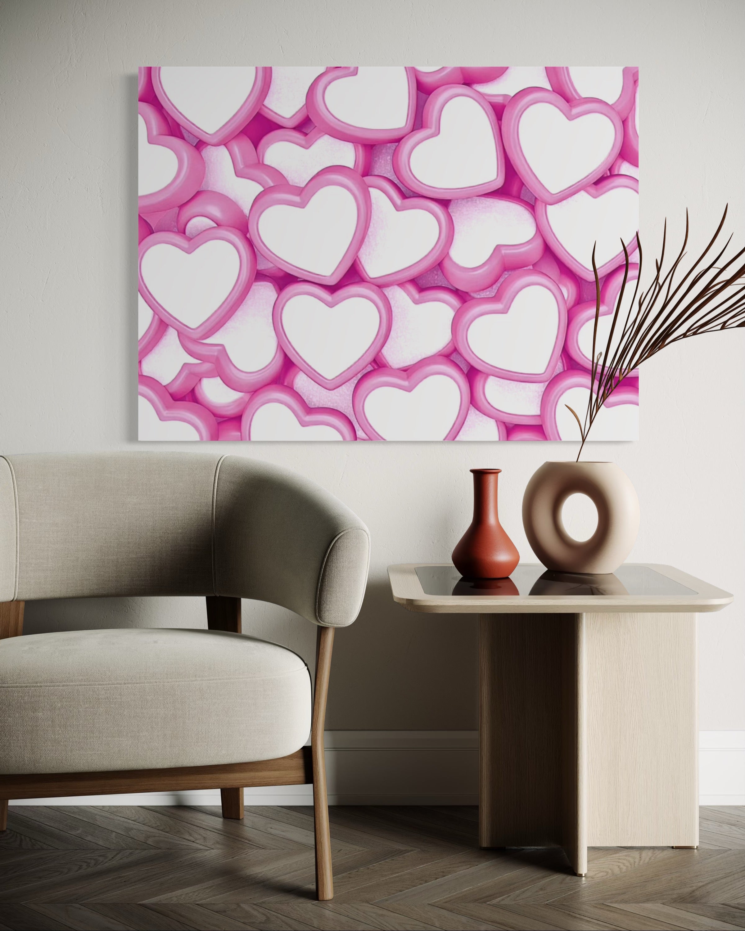 Candy Hearts Museum Print