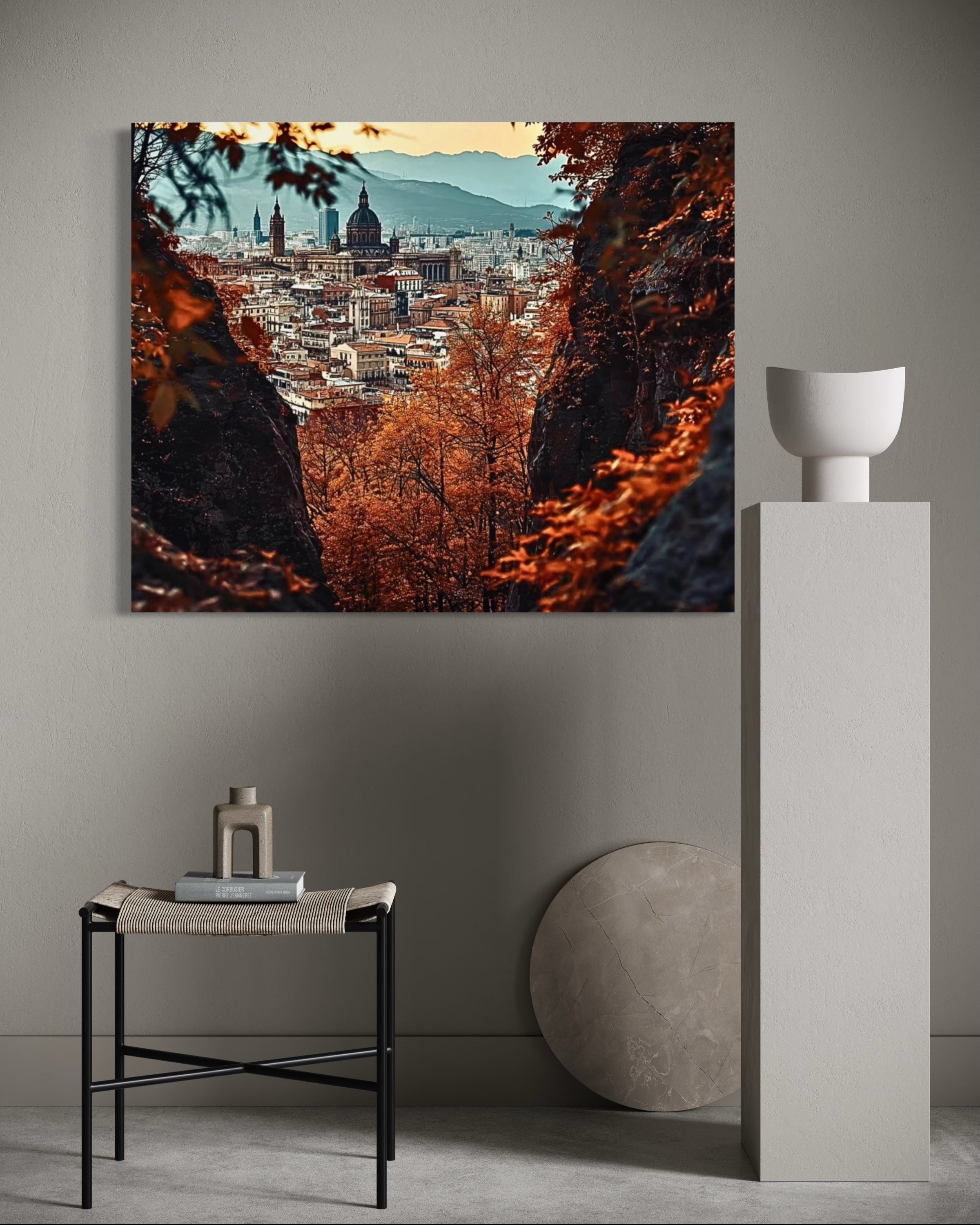 Barcelona in the Fall Museum Print