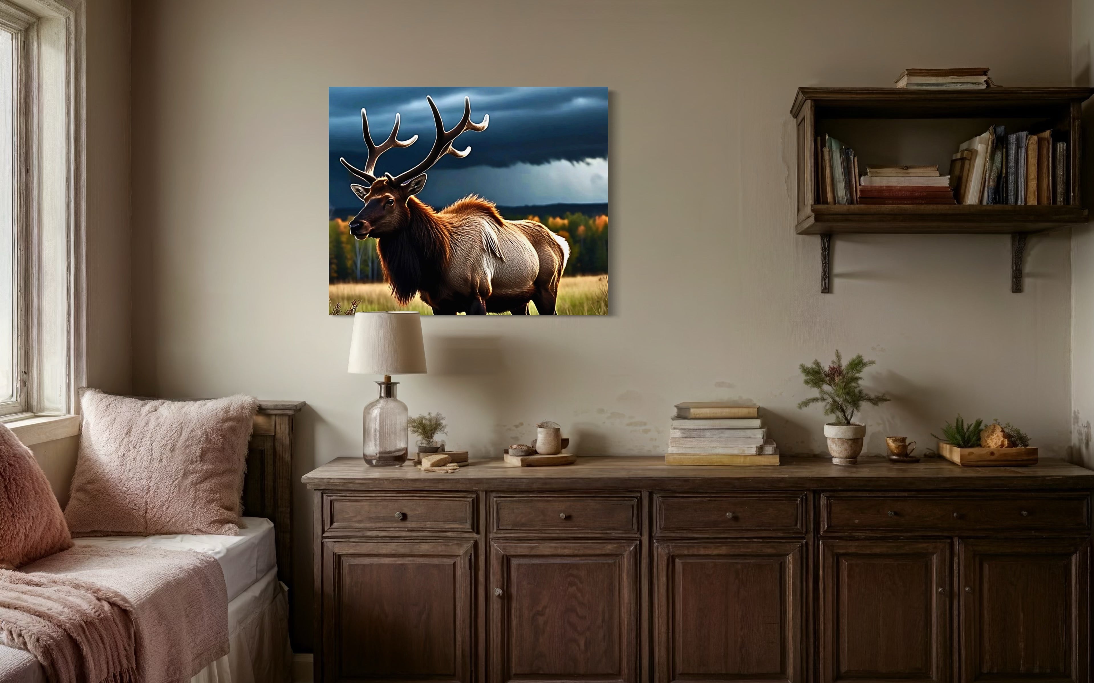 Elk in the Rockies in Autumn Museum Print