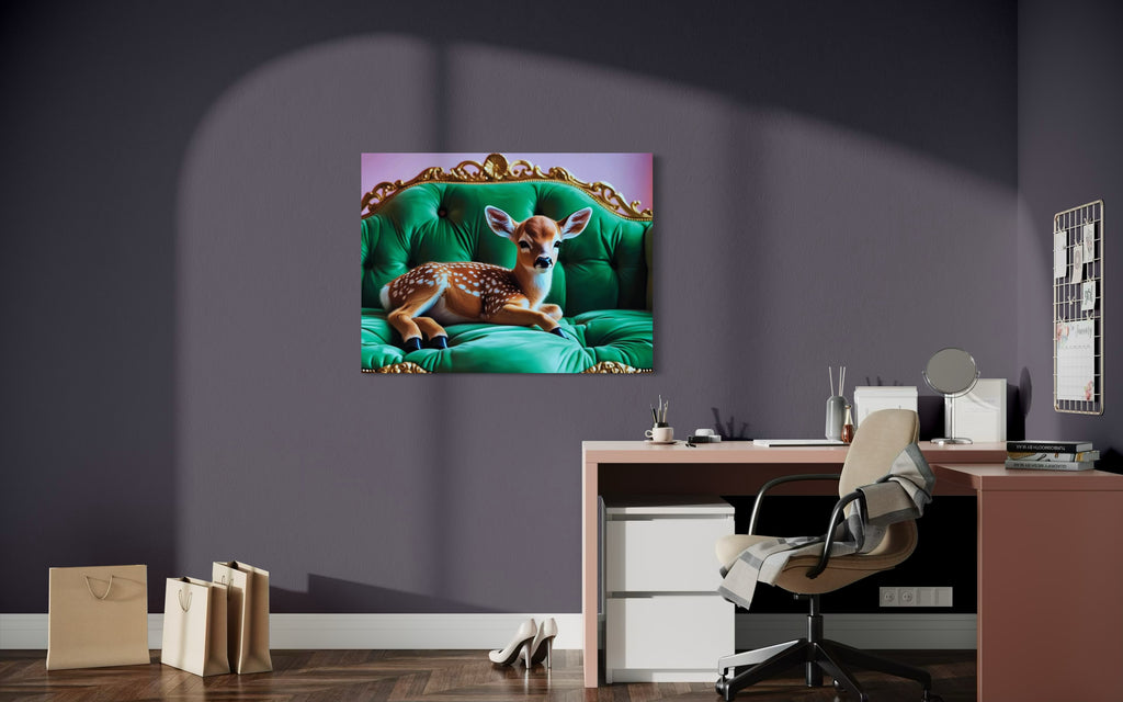 Baby Deer Resting Museum Print