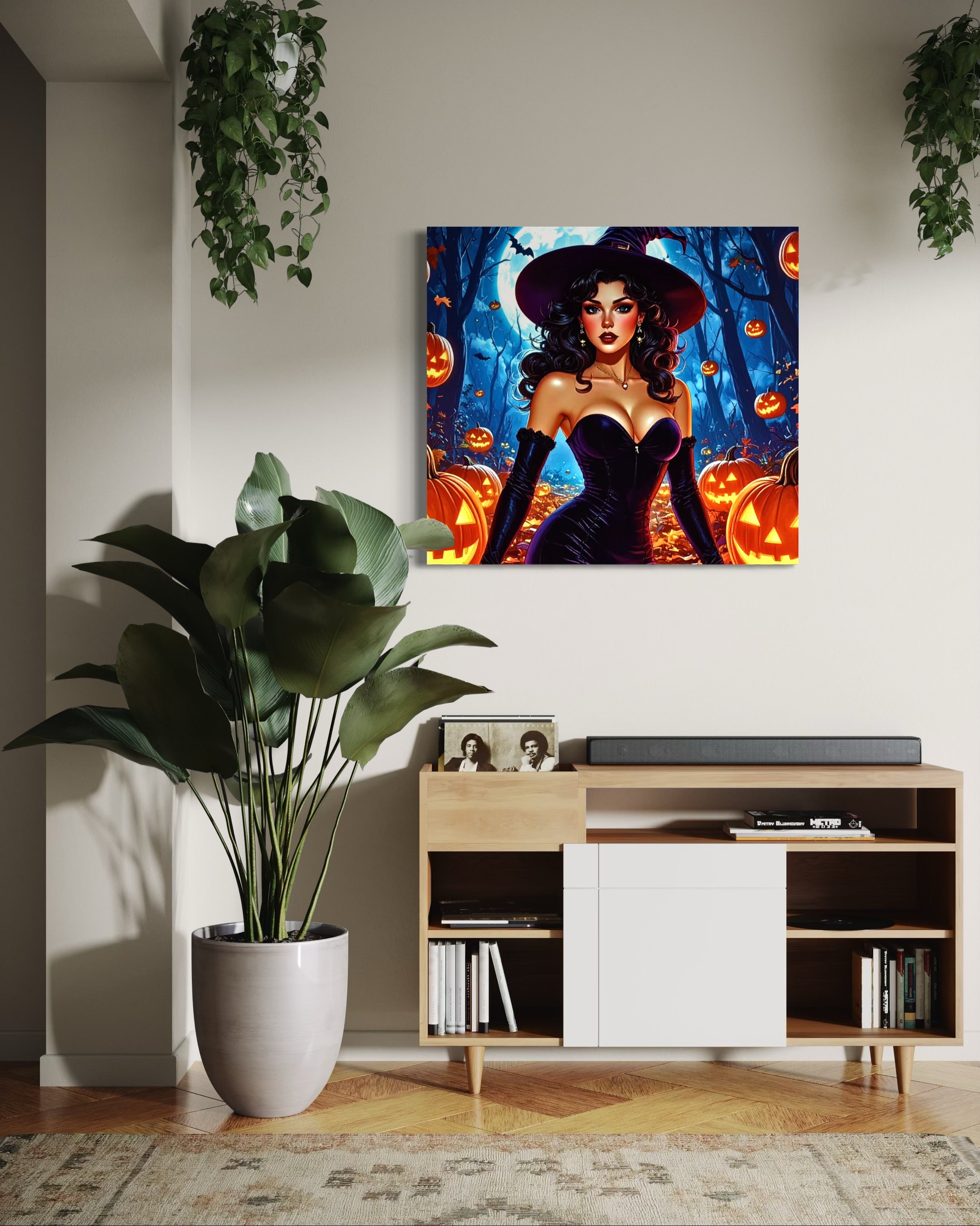 Retro 1950's Brunette Witch Museum Print