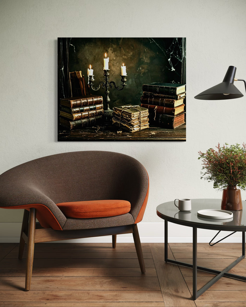 Vintage Candelabra and Books