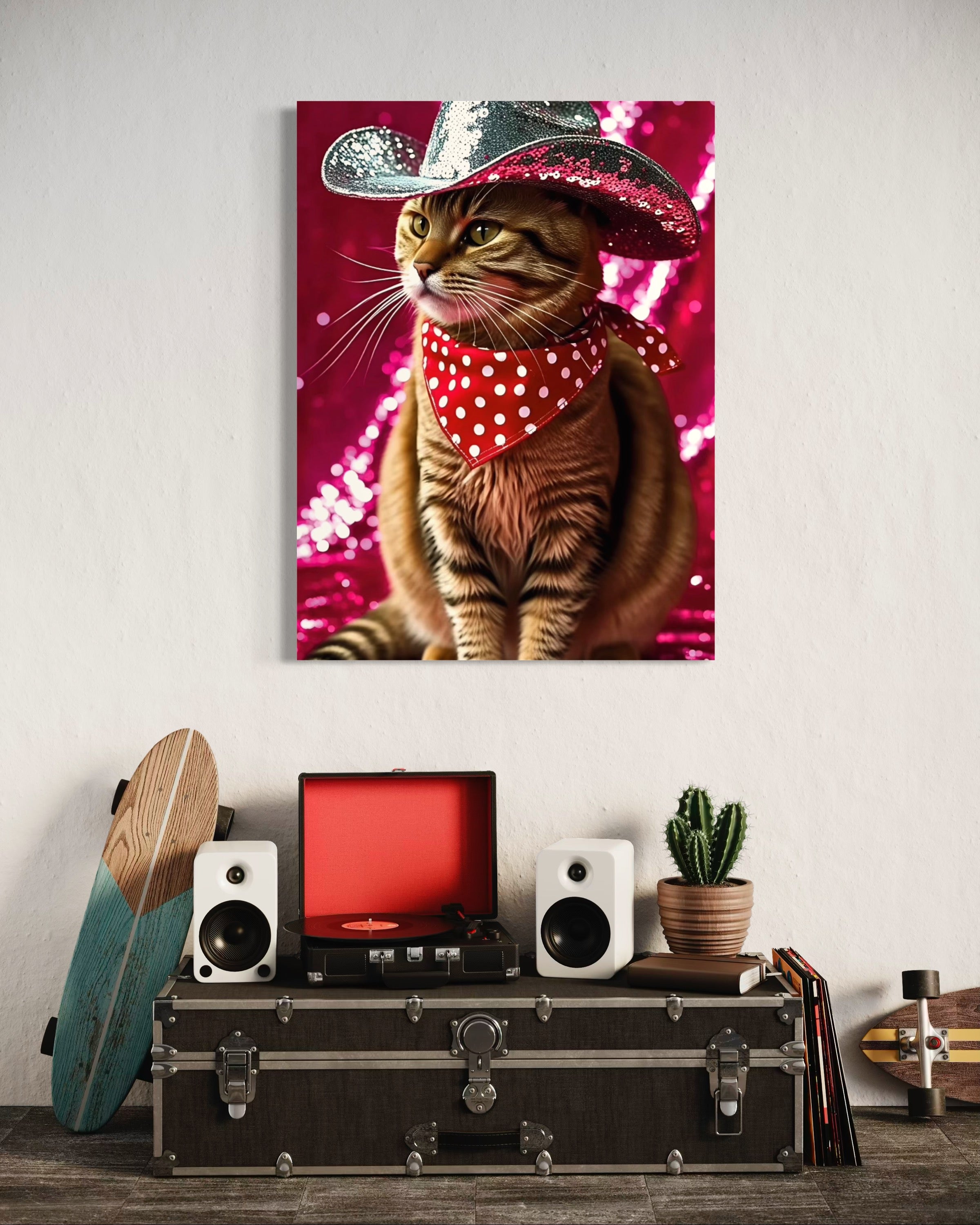 Cat Cowboy Museum Print