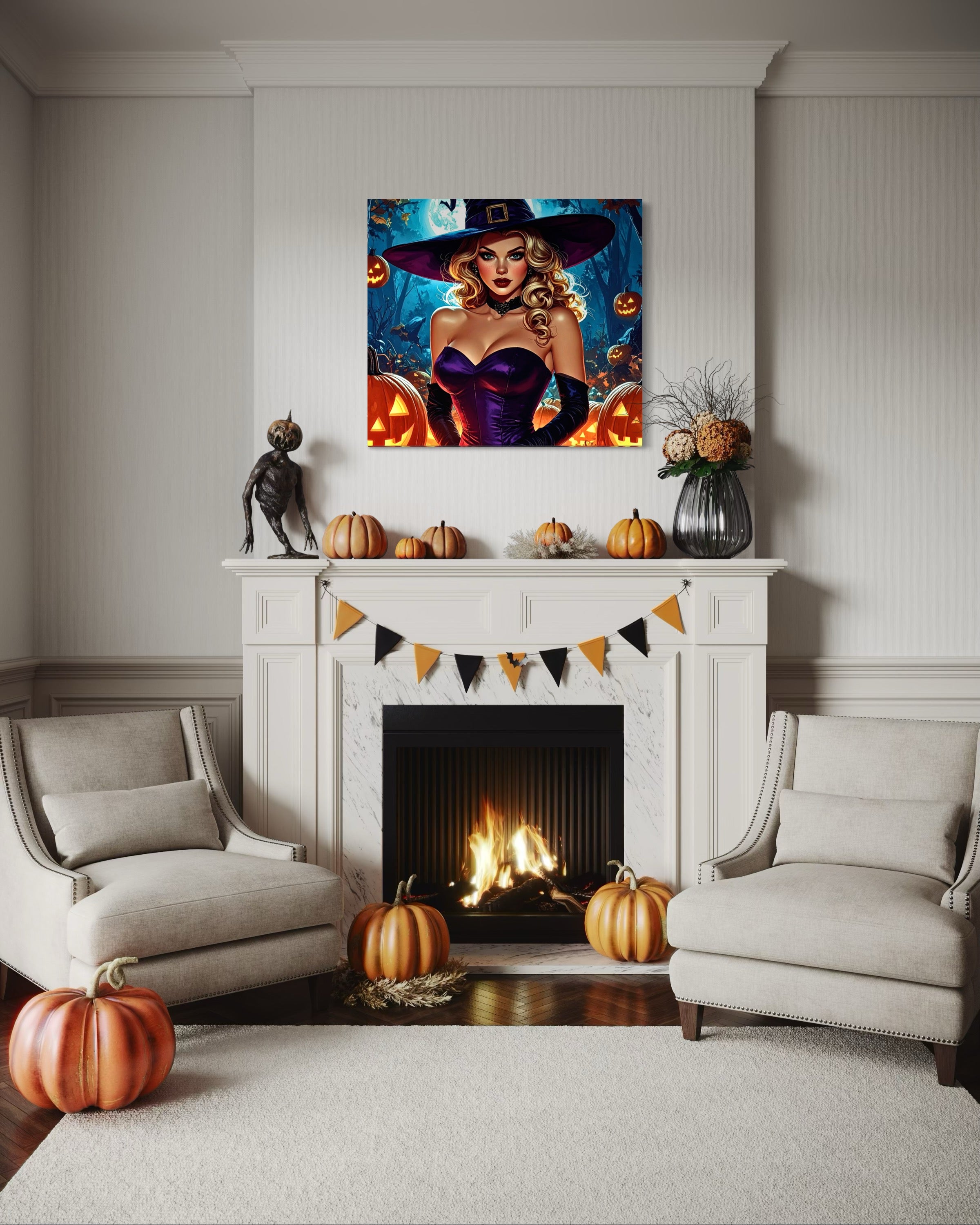 Halloween Blonde Witch Museum Print