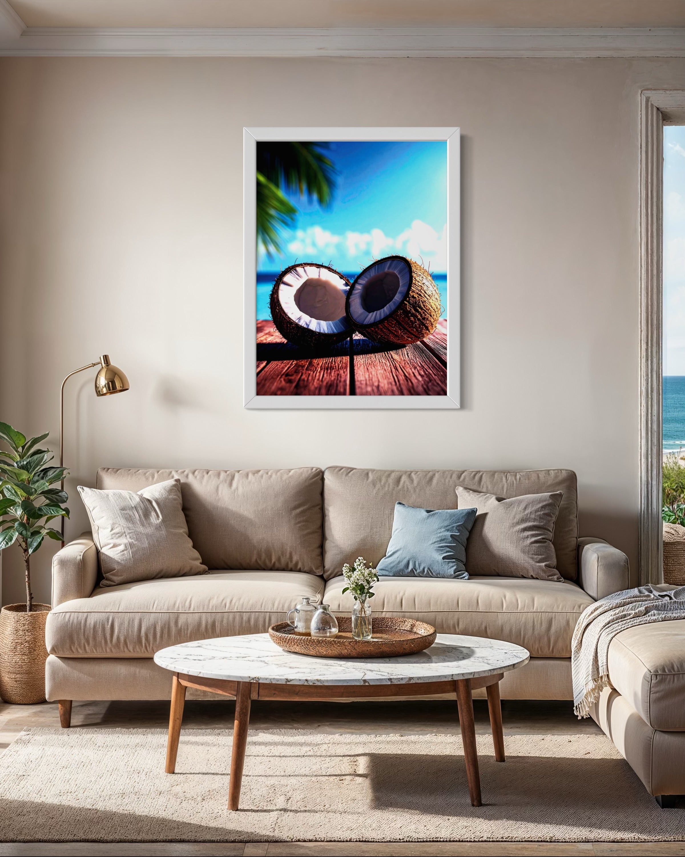 Coconuts in Paradise Museum Print