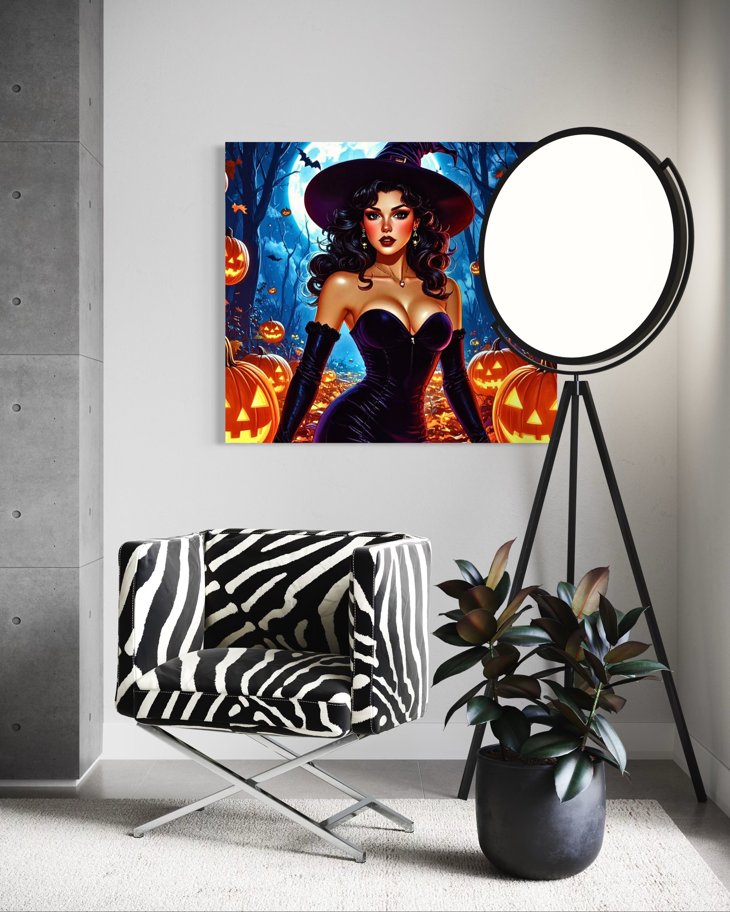 Retro 1950's Brunette Witch Museum Print