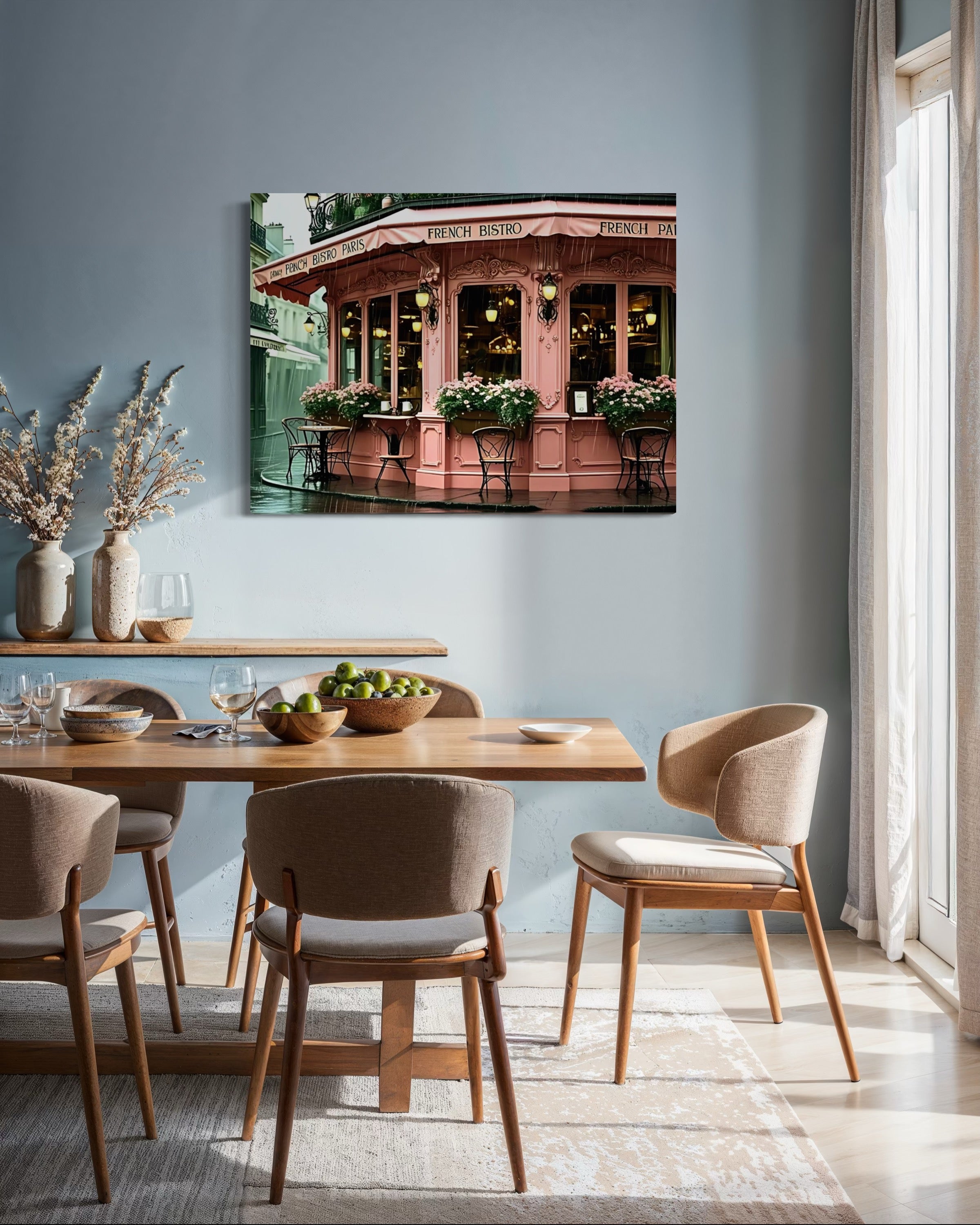 Pink Bistro in the Rain