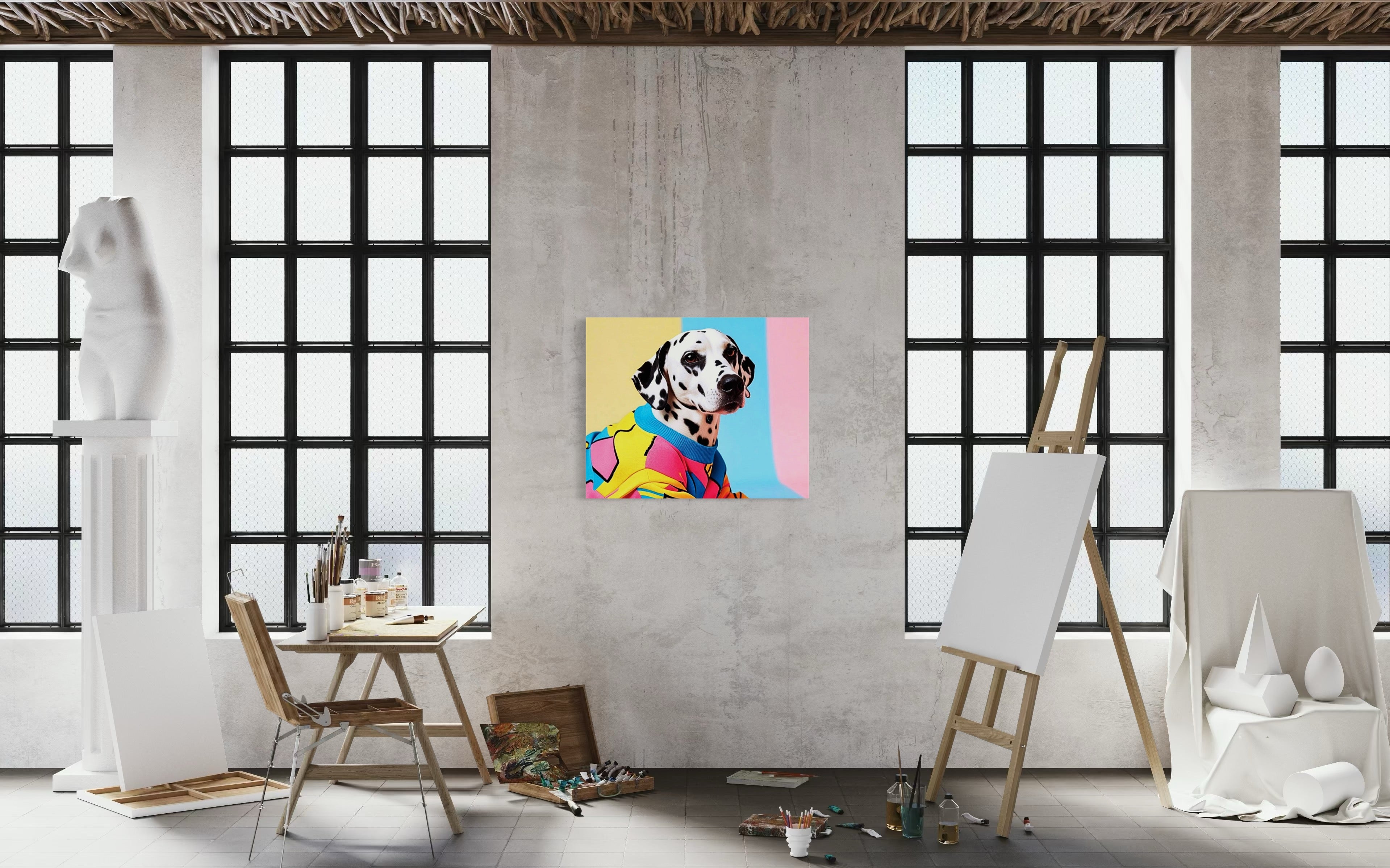 Retro Dalmatian Museum Print
