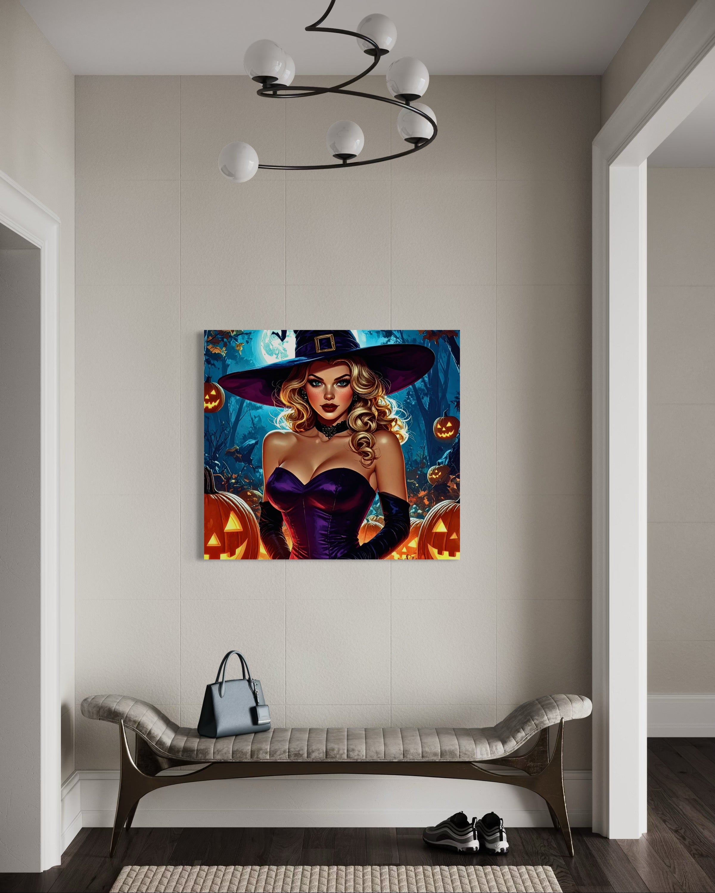 Halloween Blonde Witch Museum Print
