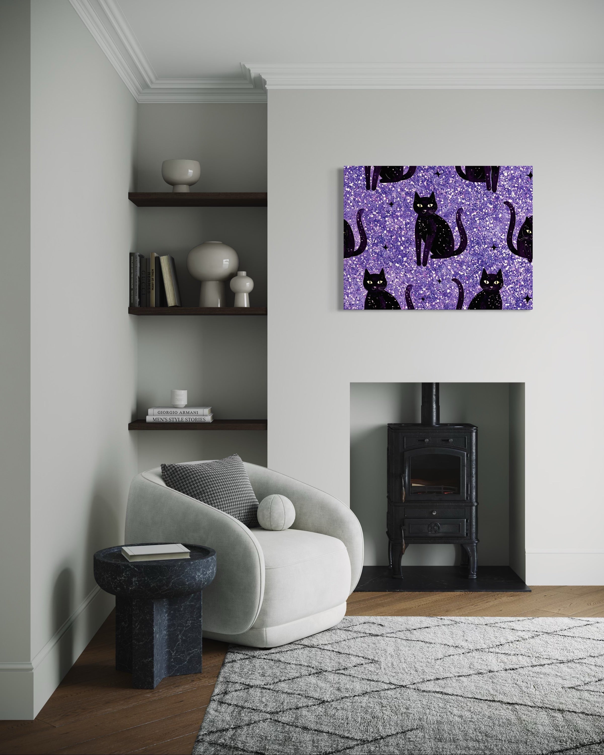 Sparkle Cat Pattern Print I