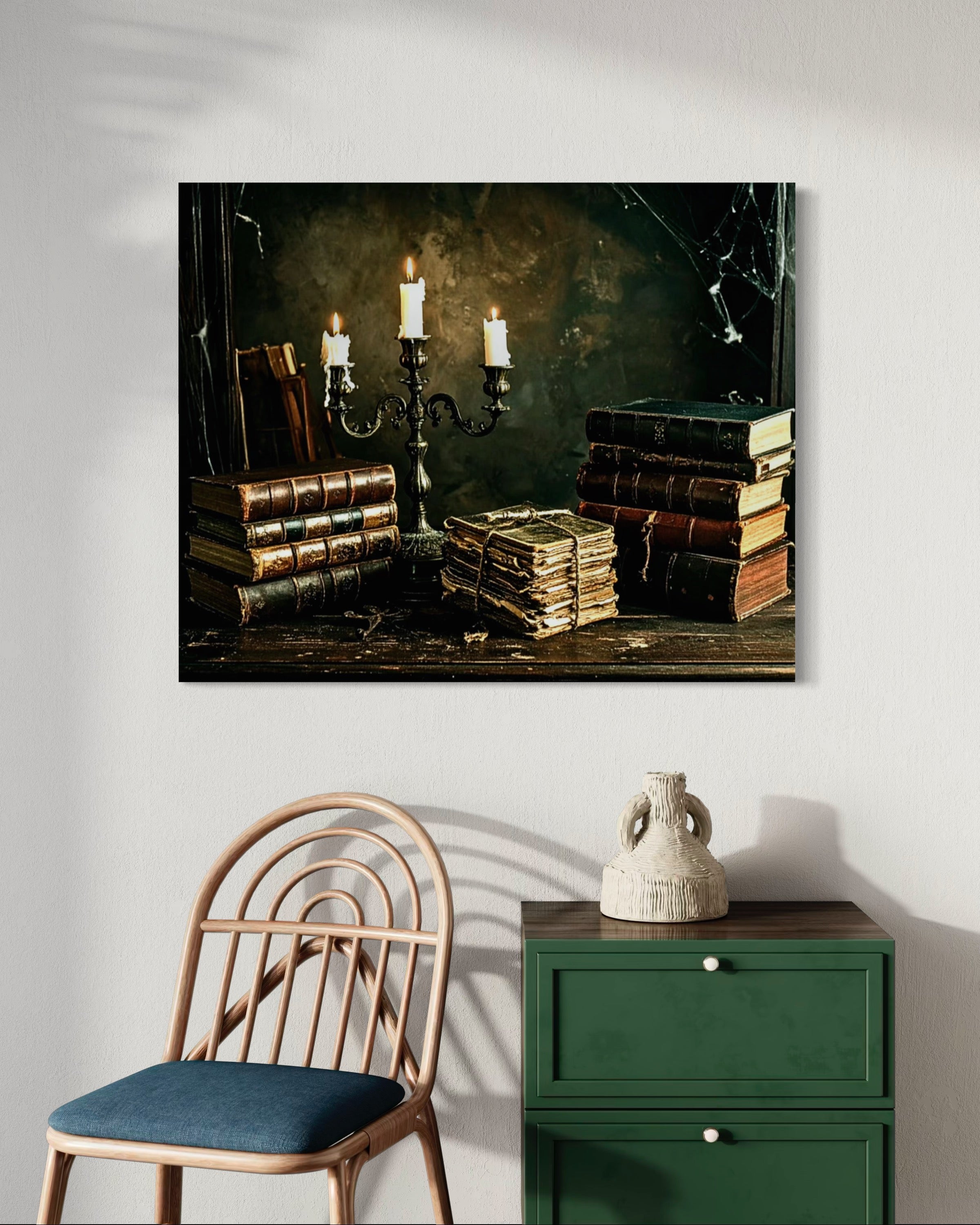 Vintage Candelabra and Books