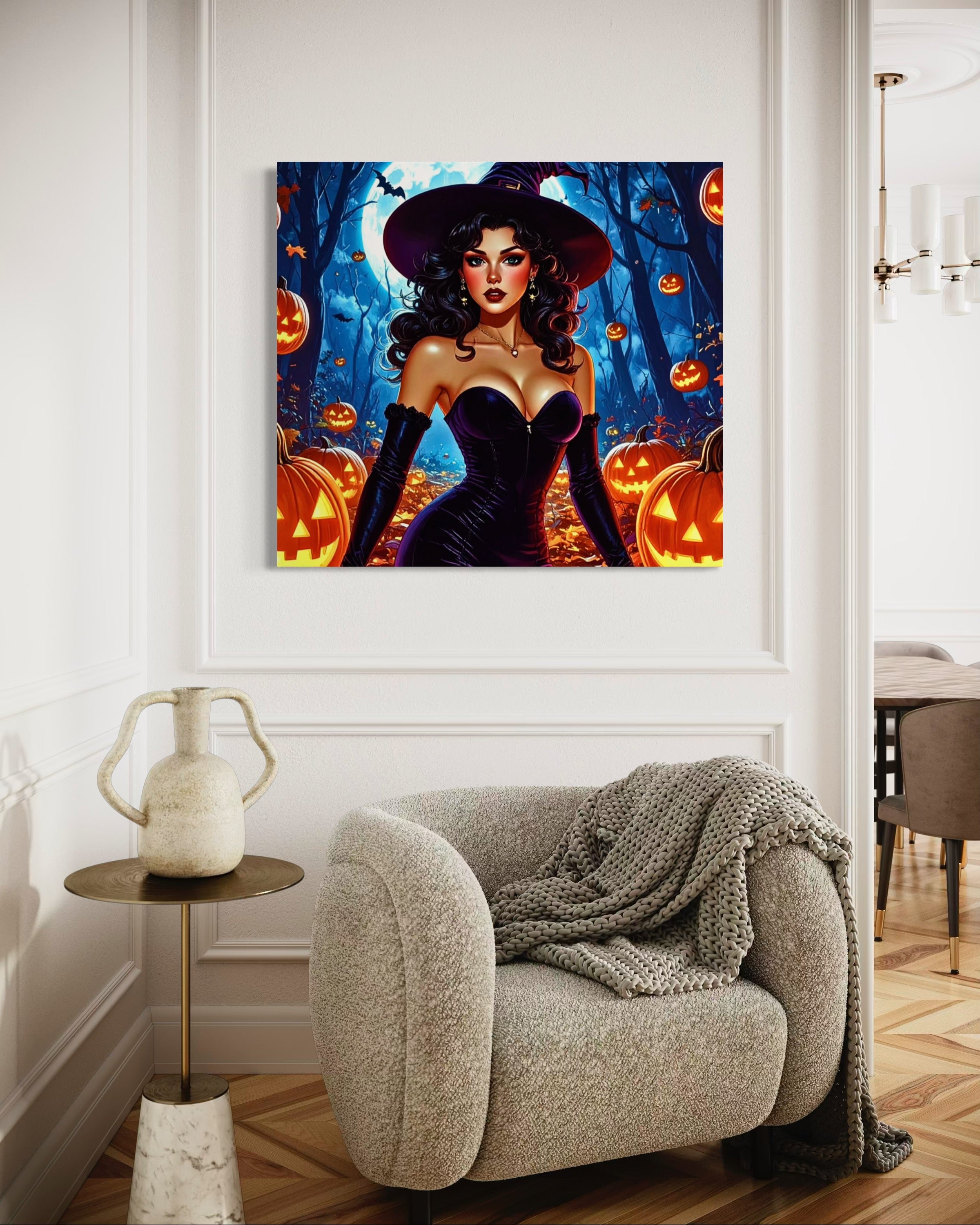 Retro 1950's Brunette Witch Museum Print