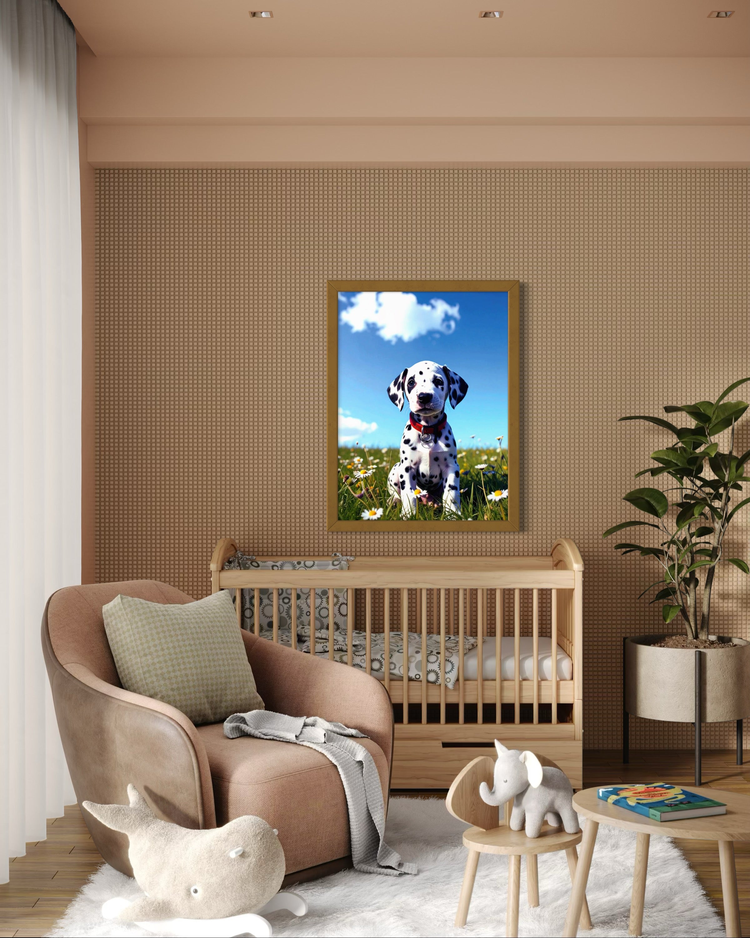 Dalmatian Puppy on a Sunny Day Museum Print