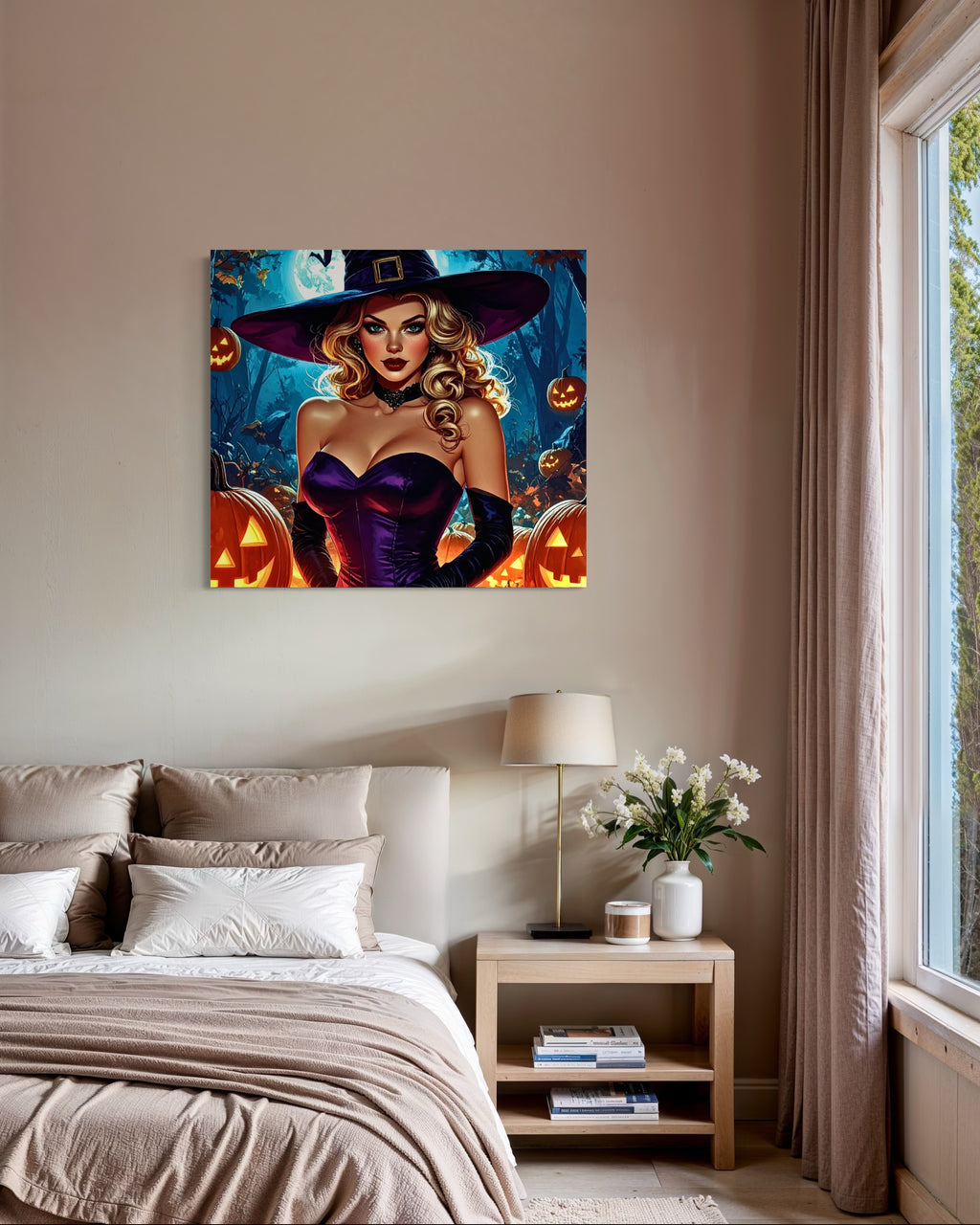 Halloween Blonde Witch Museum Print