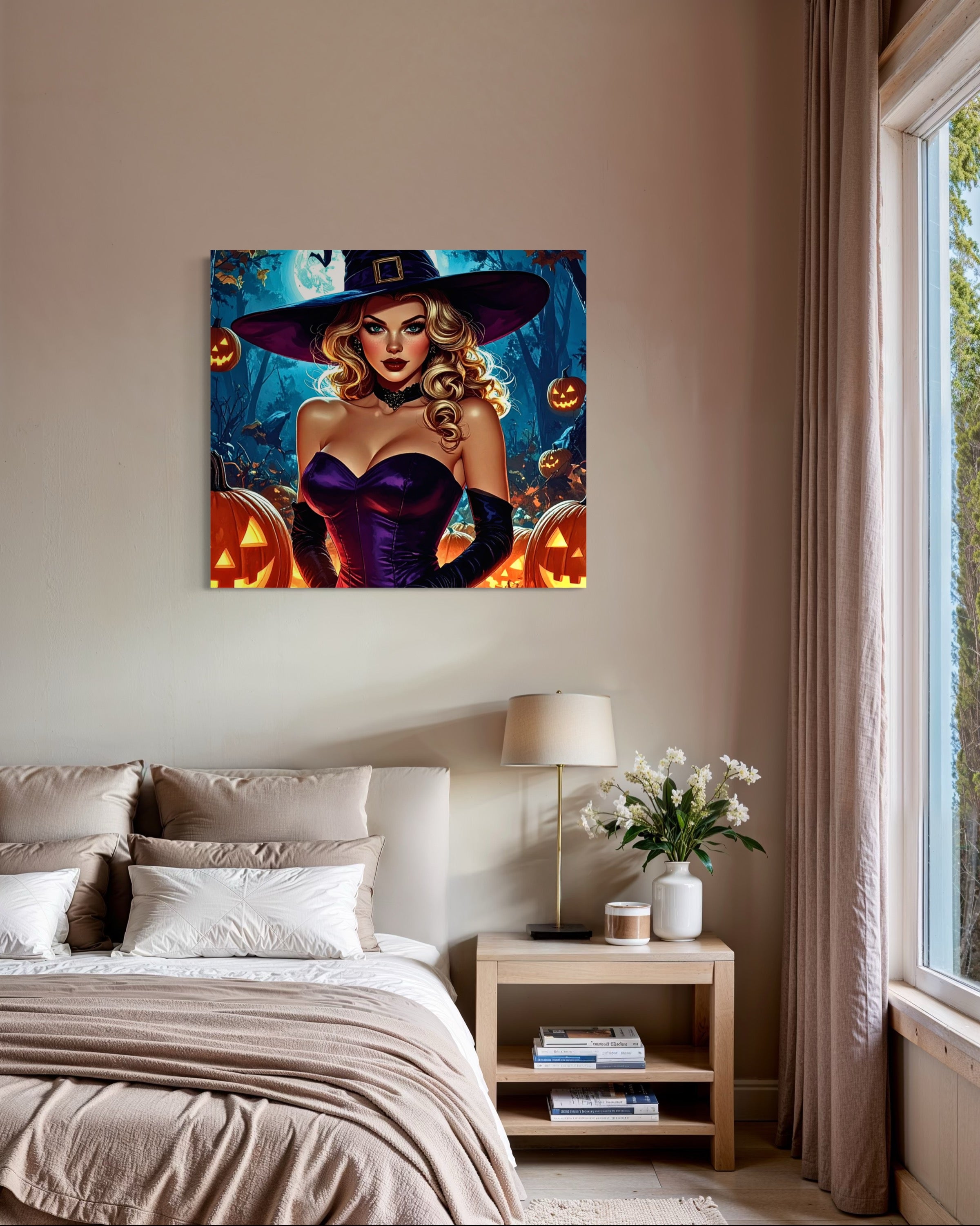 Halloween Blonde Witch Museum Print