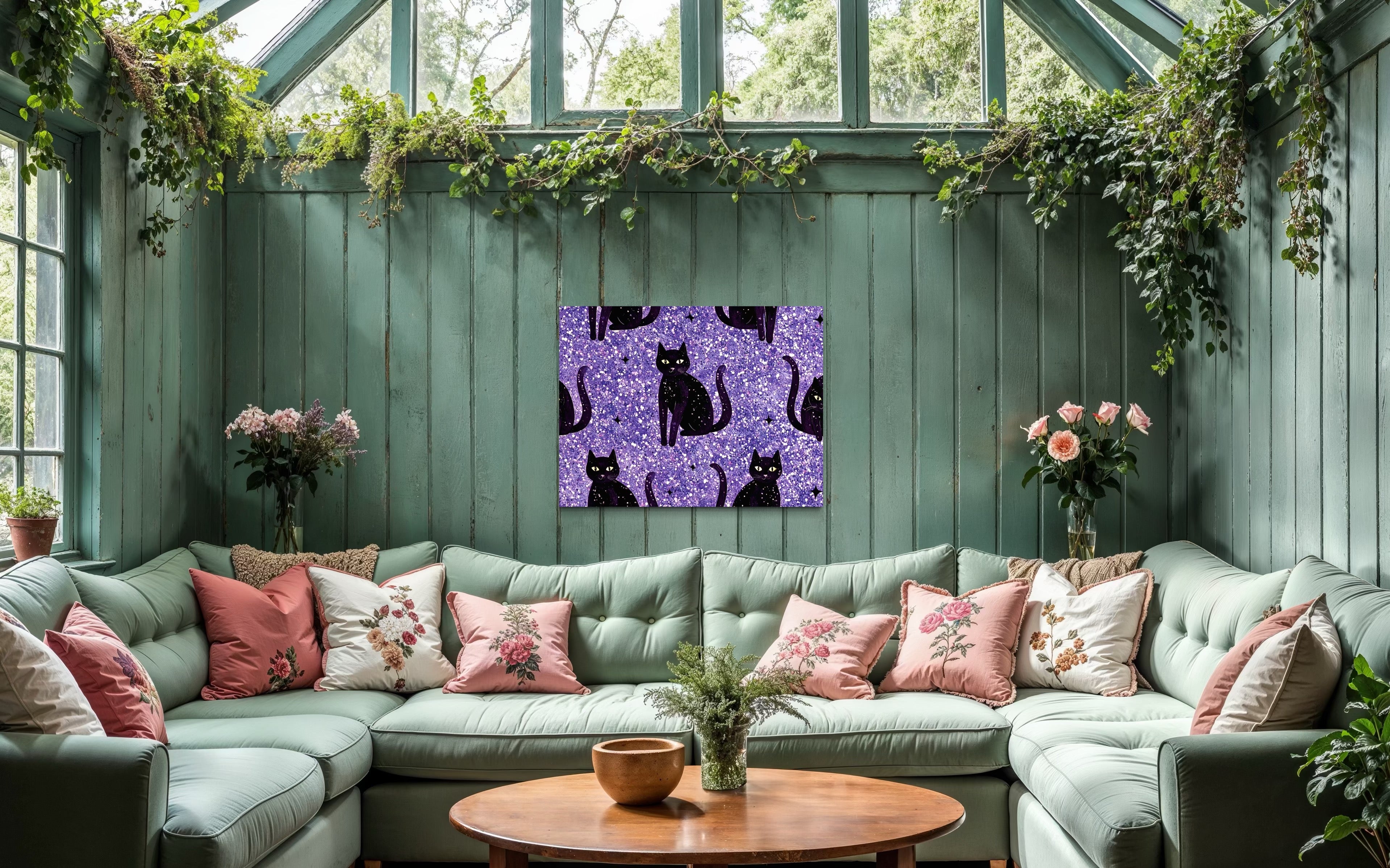 Sparkle Cat Pattern Print I