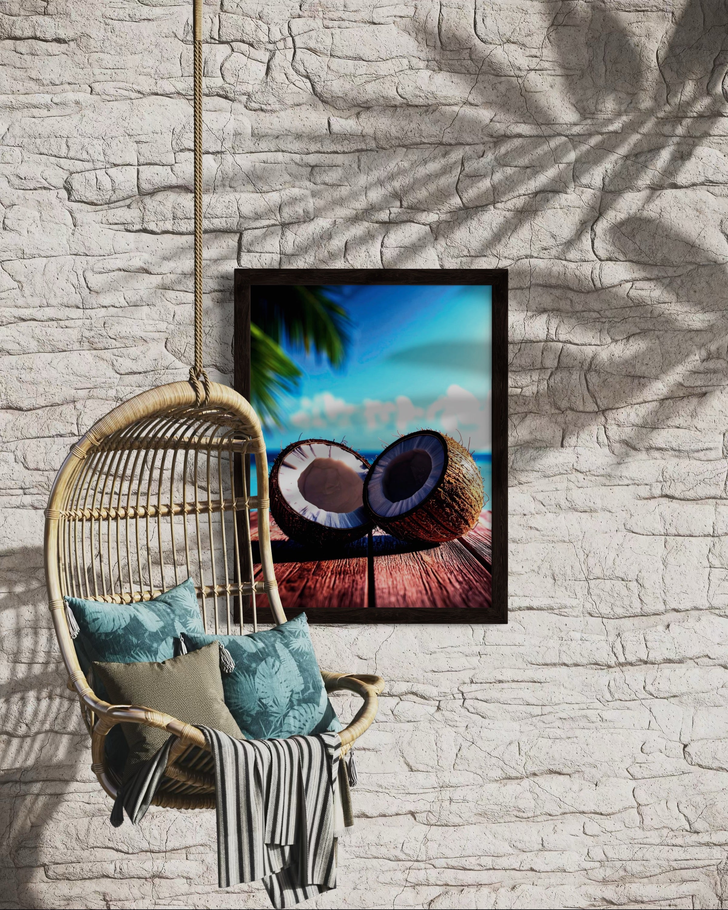 Coconuts in Paradise Museum Print