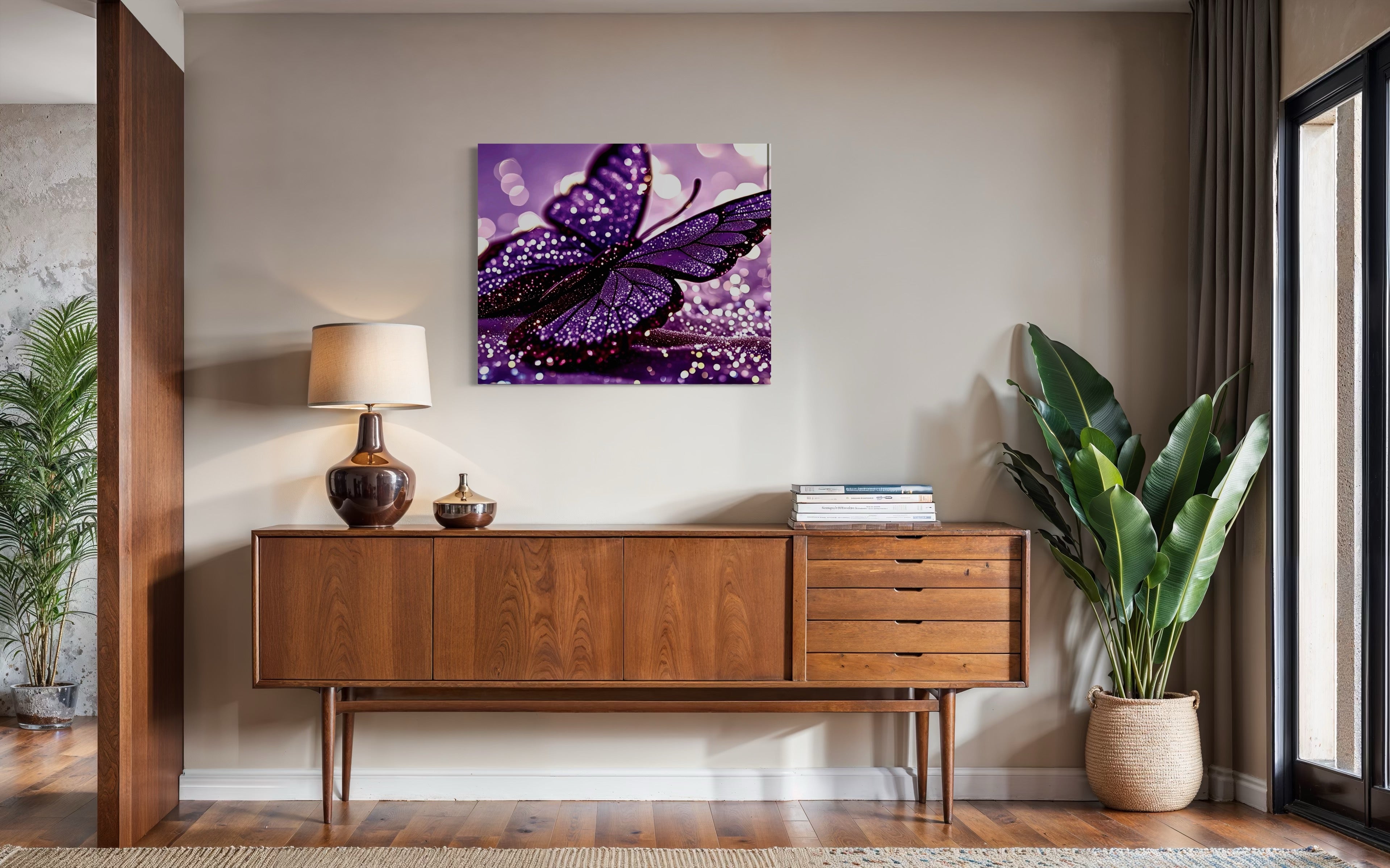 Glitter Purple Butterfly