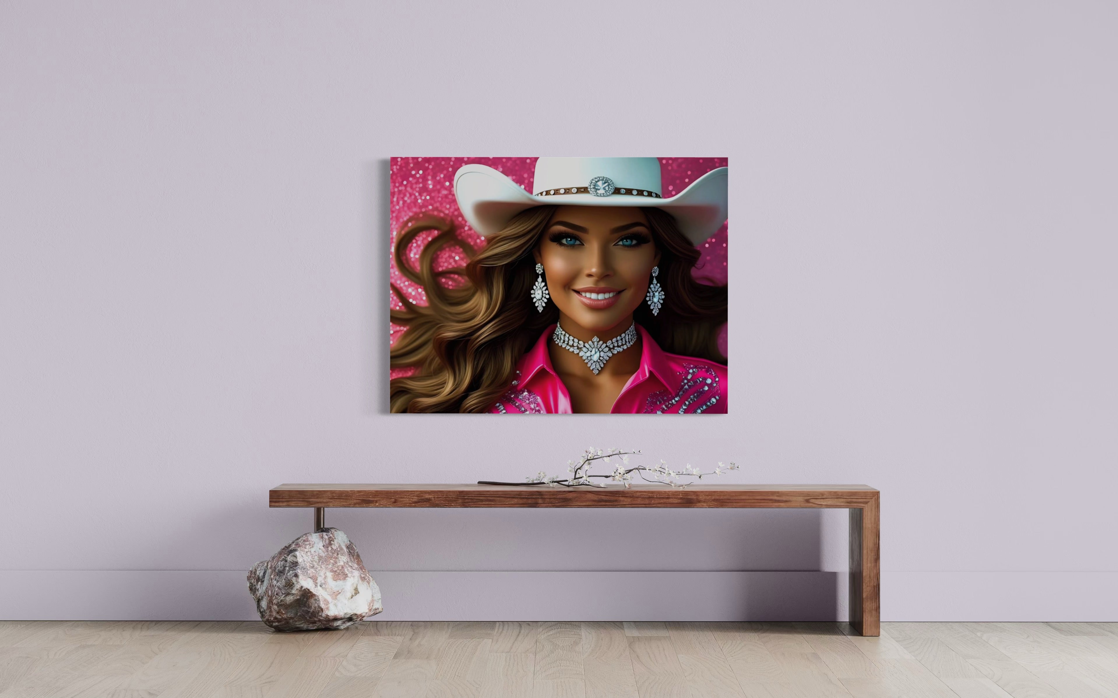 Cowgirl Princess - Brown Hair Museum Print