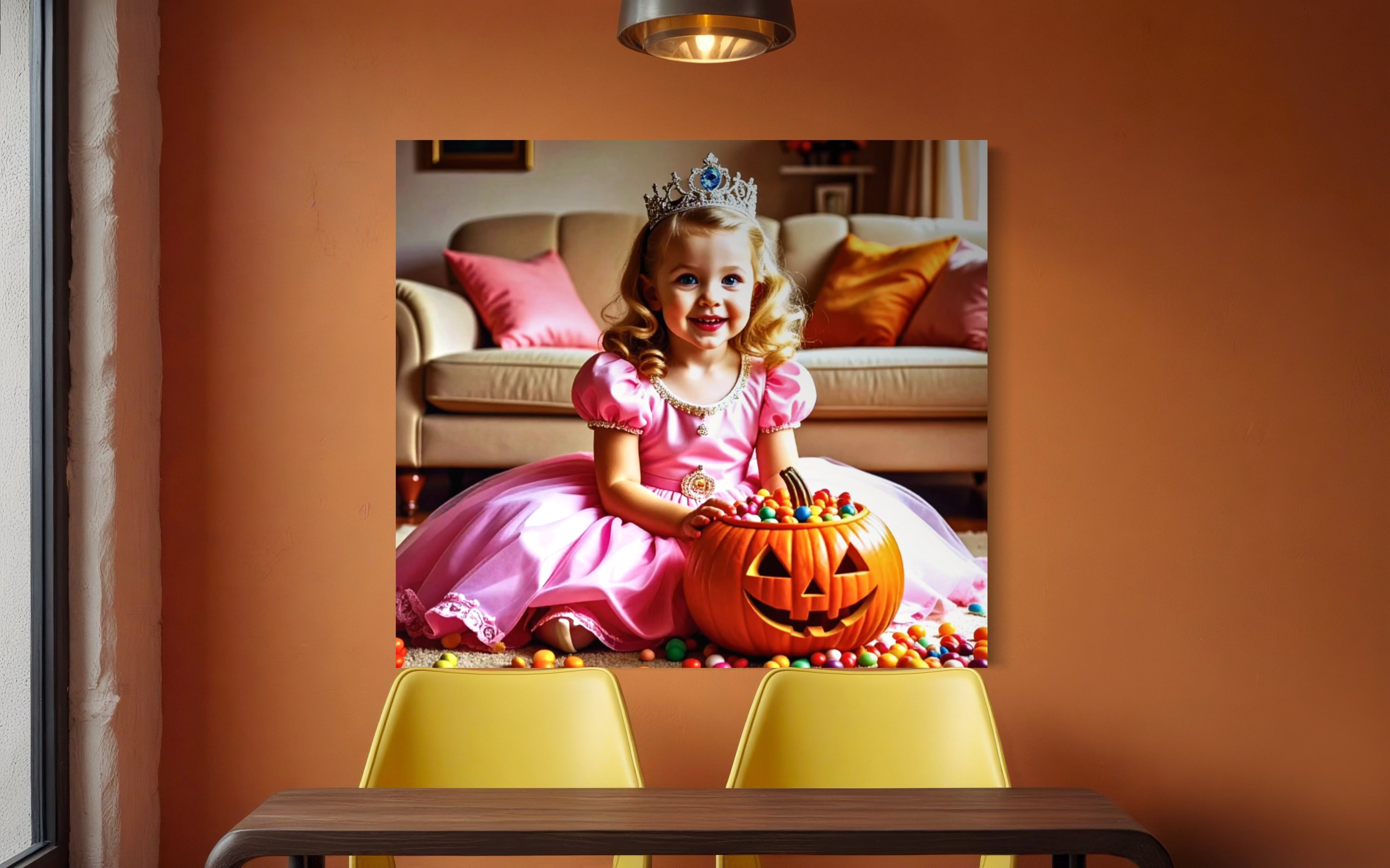 Halloween Princess Trick or Treater Museum Print