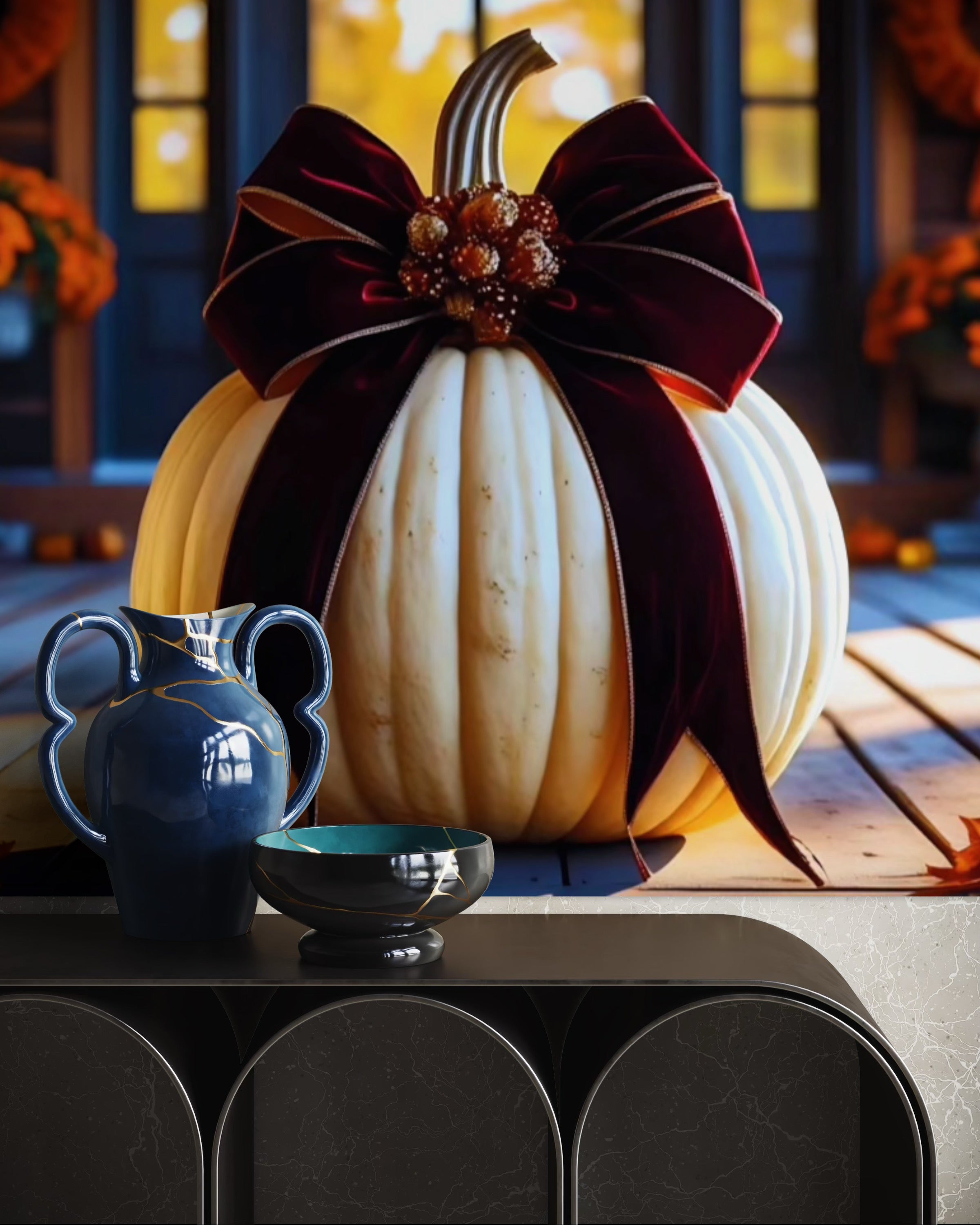 Thanksgiving Porch Pumpkin I