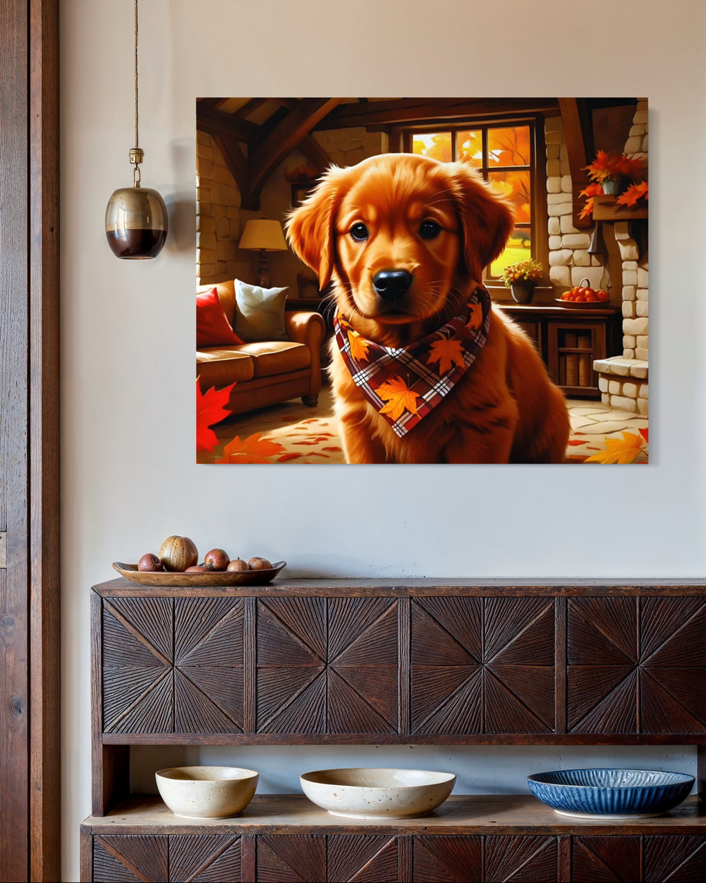 Autumn Red Golden Retriever Puppy