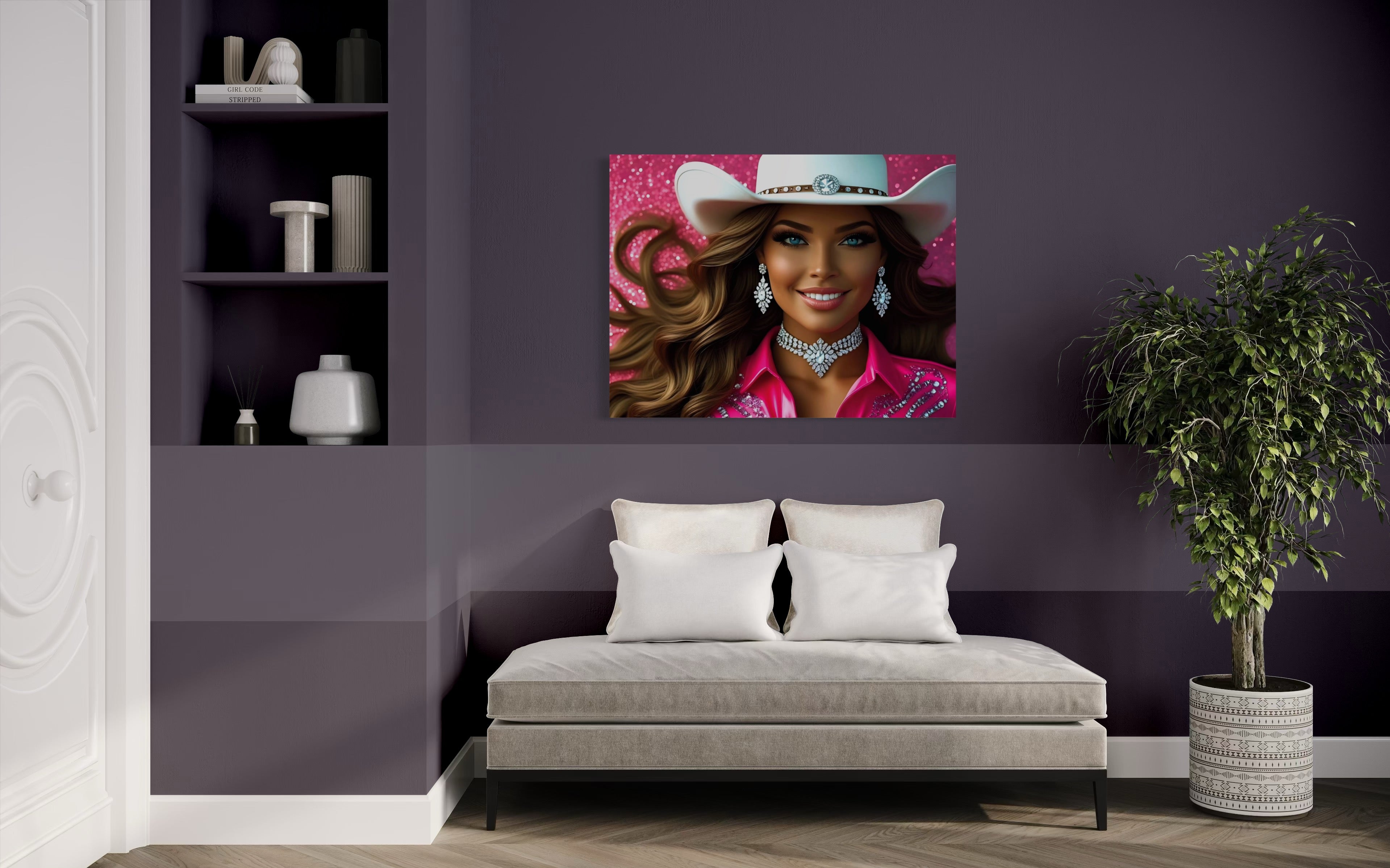 Cowgirl Princess - Brown Hair Museum Print