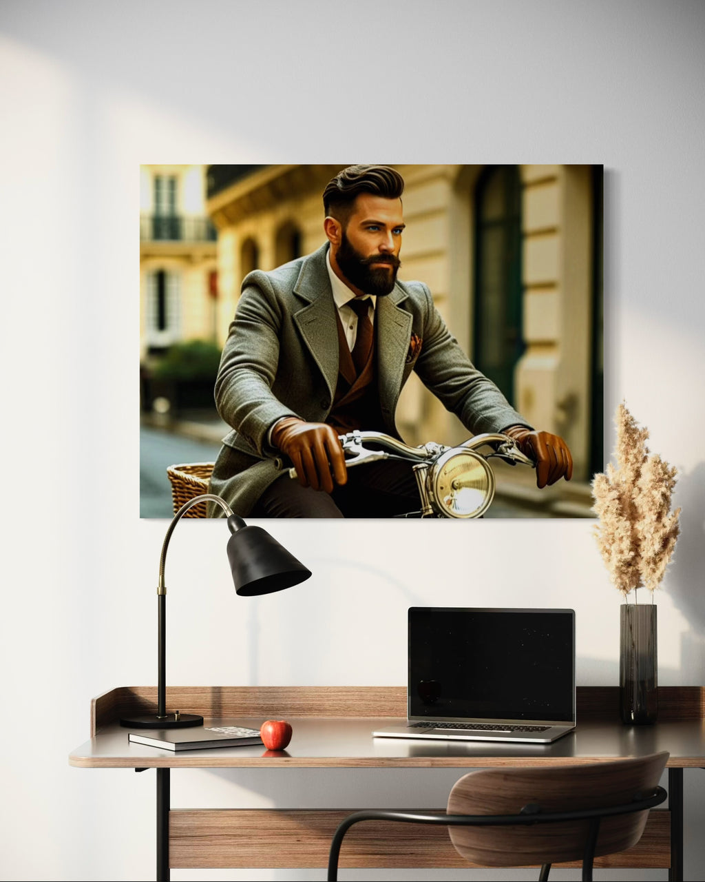 Men's Vintage Bike with Light Museum Print