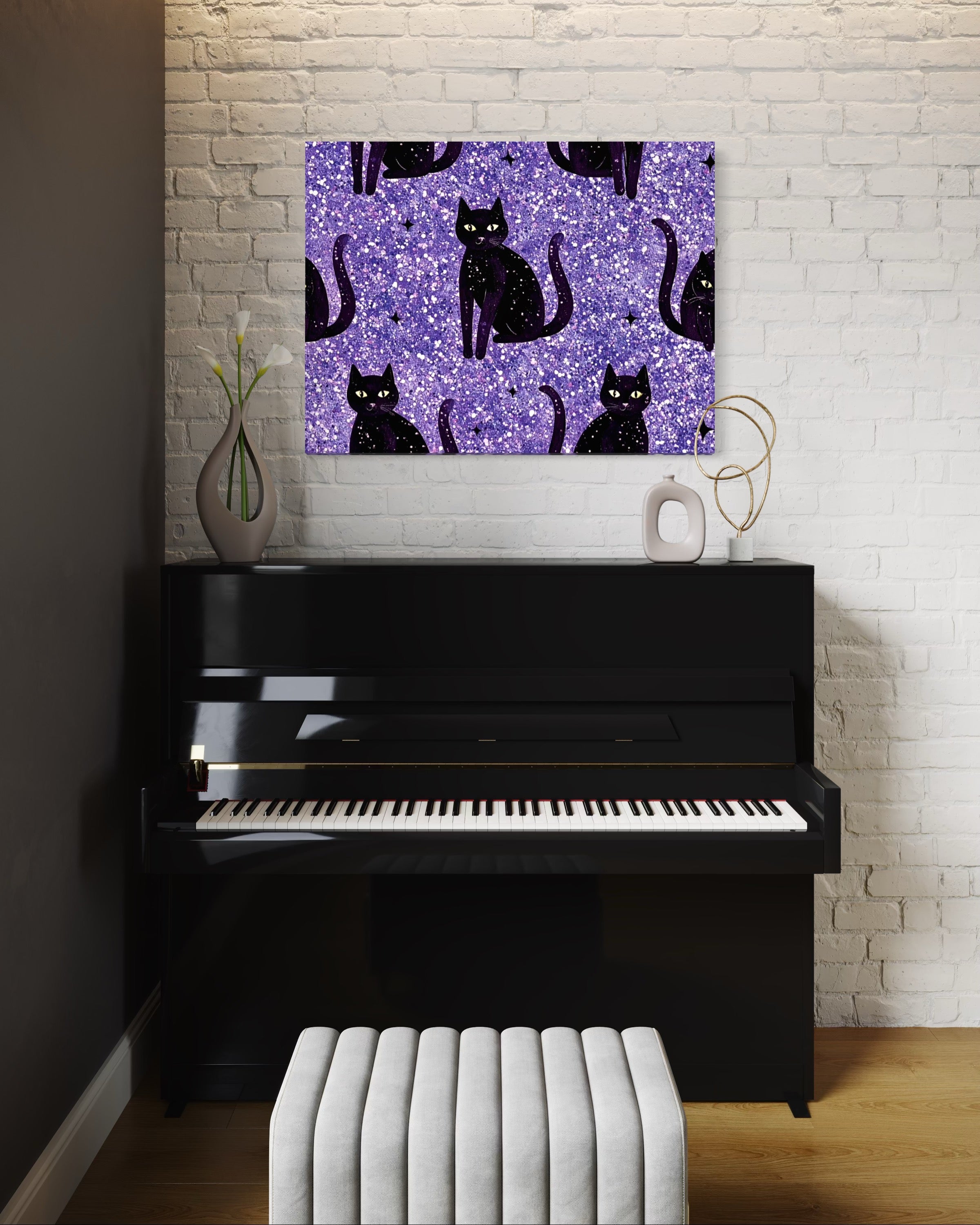 Sparkle Cat Pattern Print I