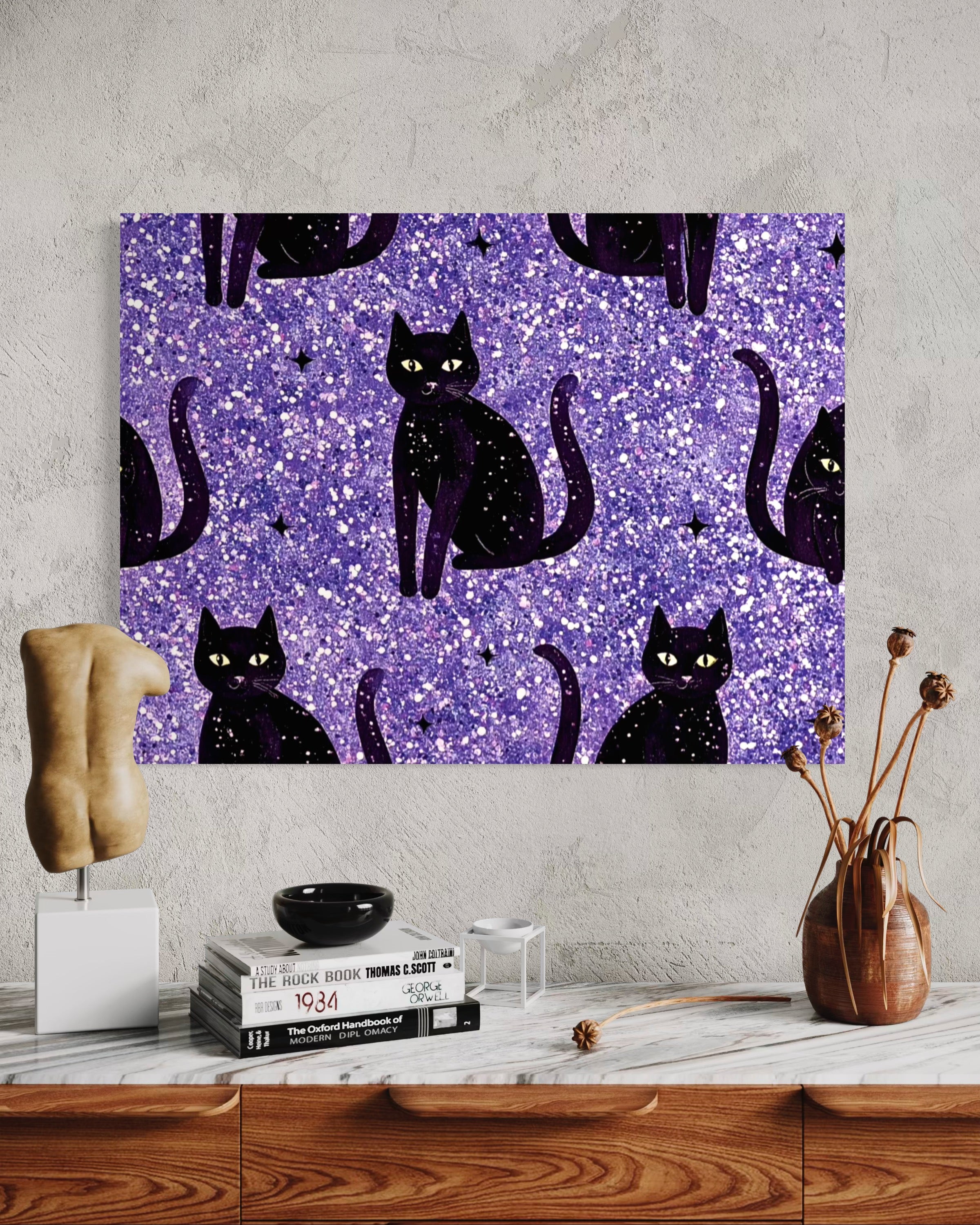 Sparkle Cat Pattern Print I