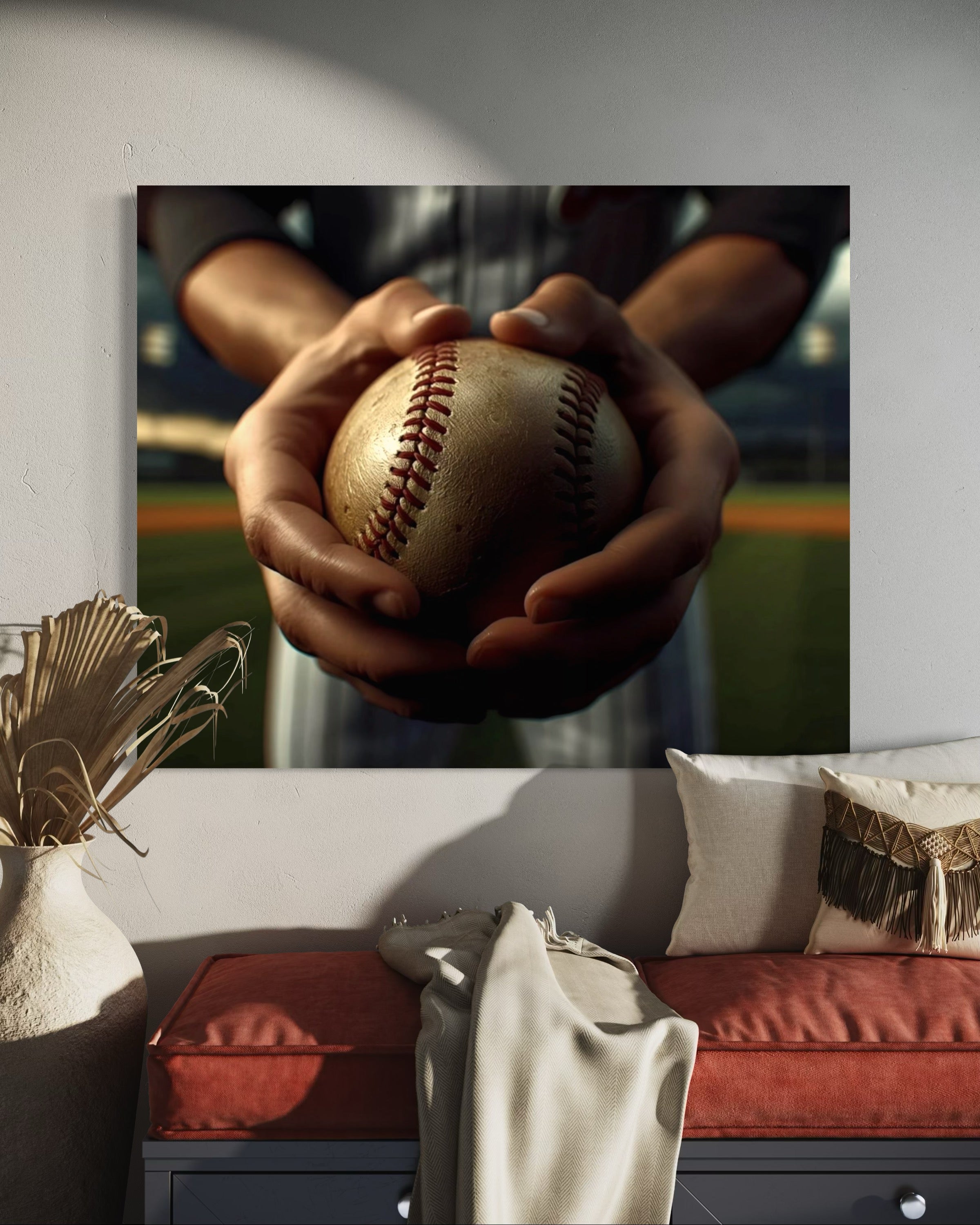 Baseball Player's Hands Museum Print